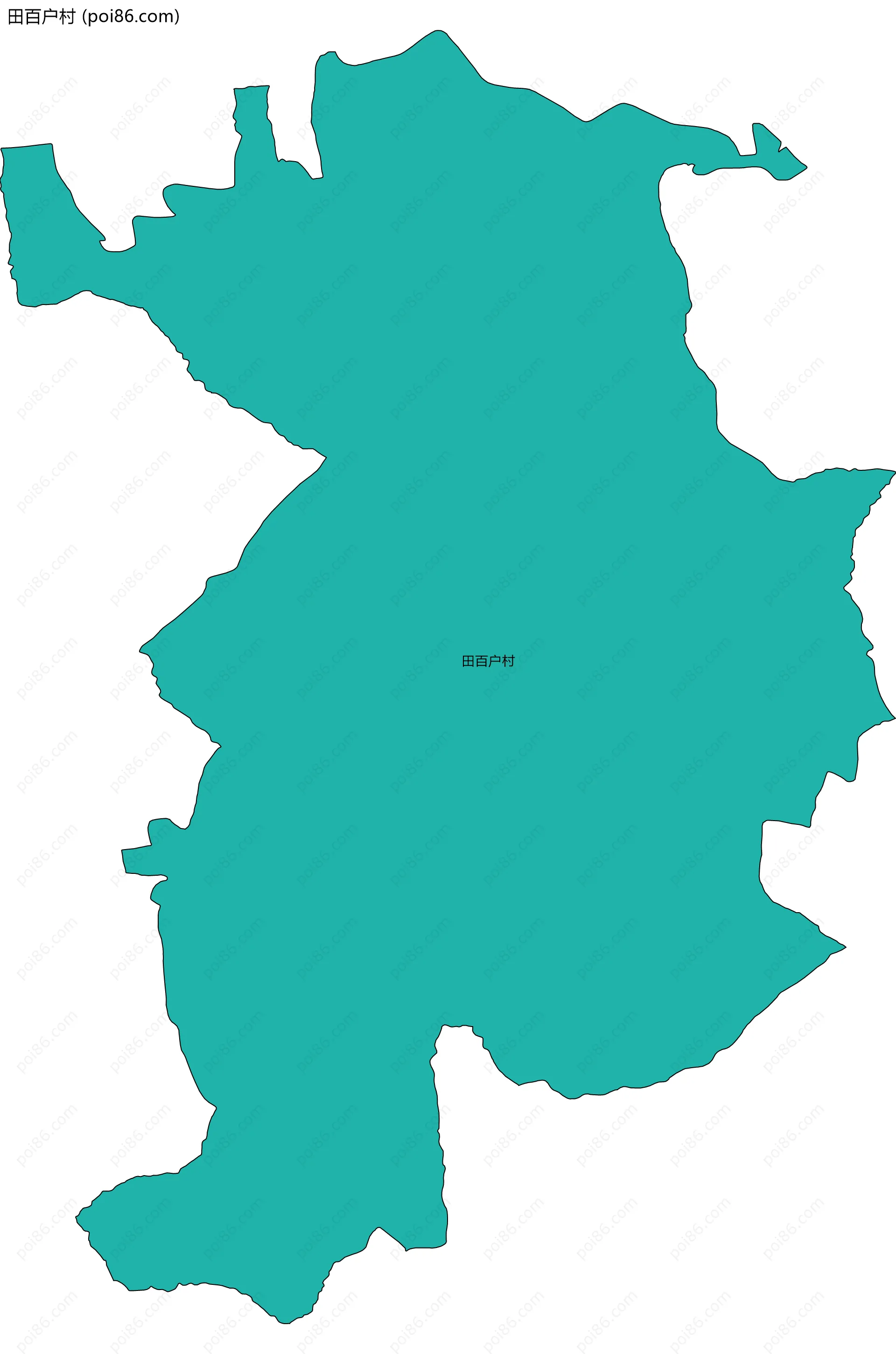 田百户村边界地图