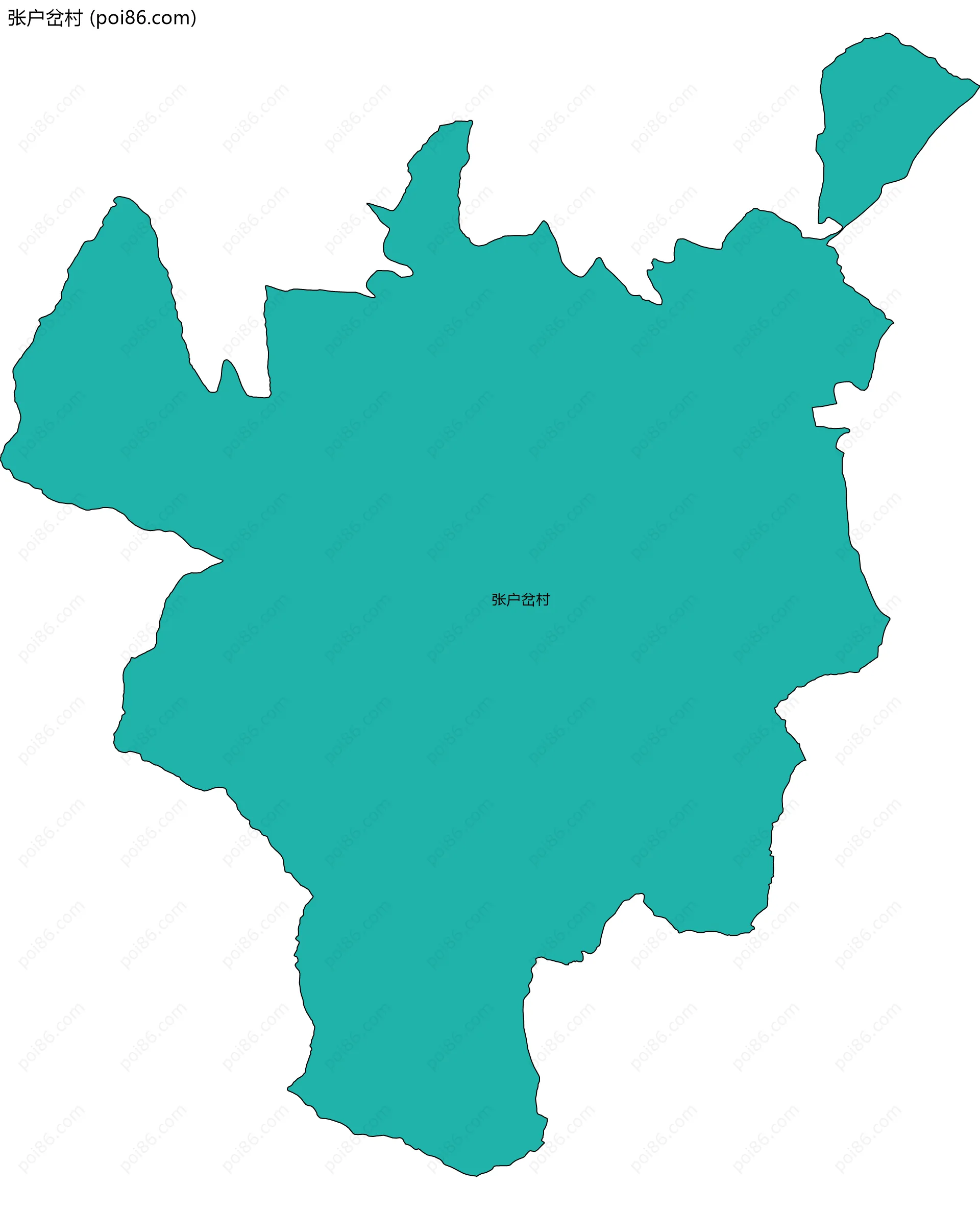 张户岔村边界地图