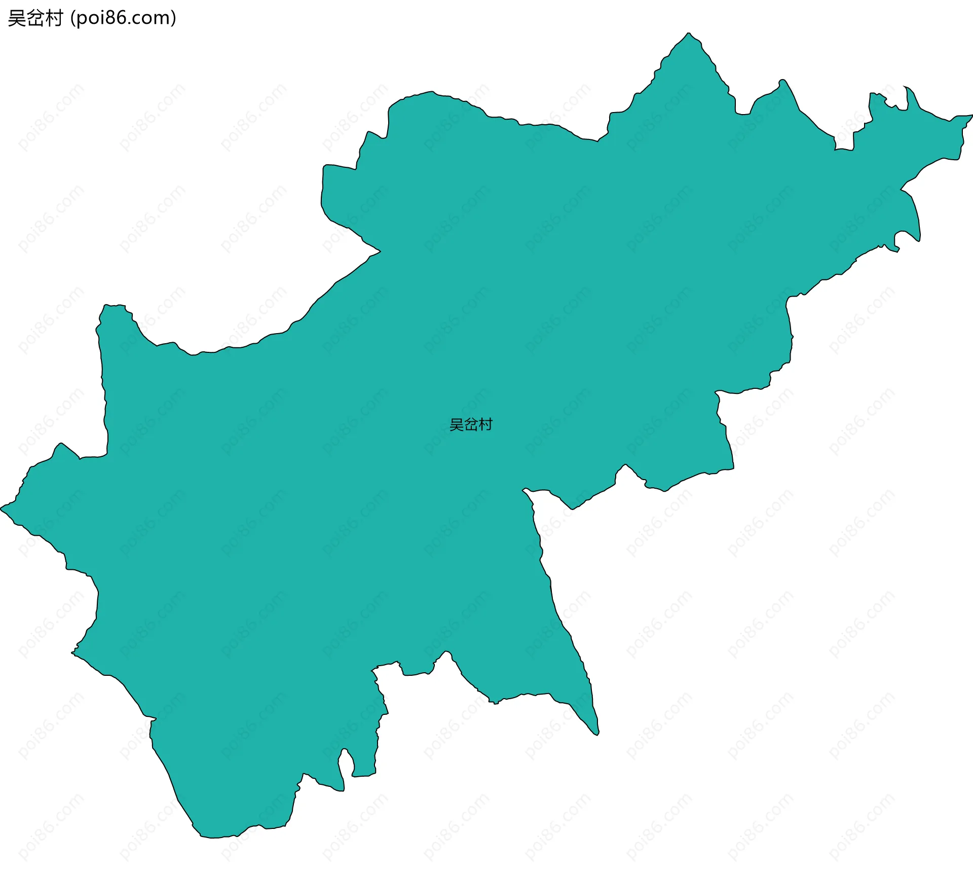 吴岔村边界地图