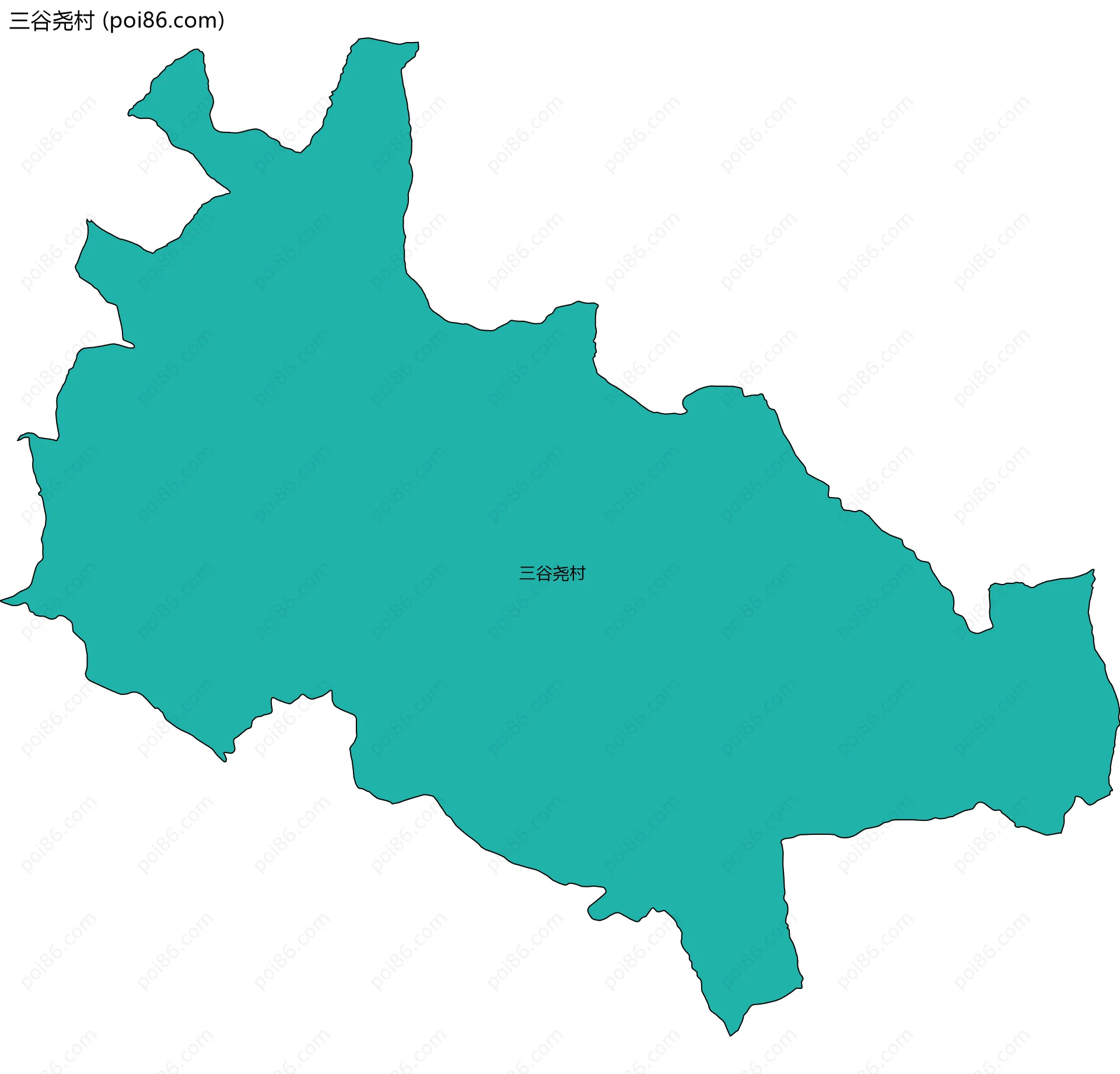 三谷尧村边界地图