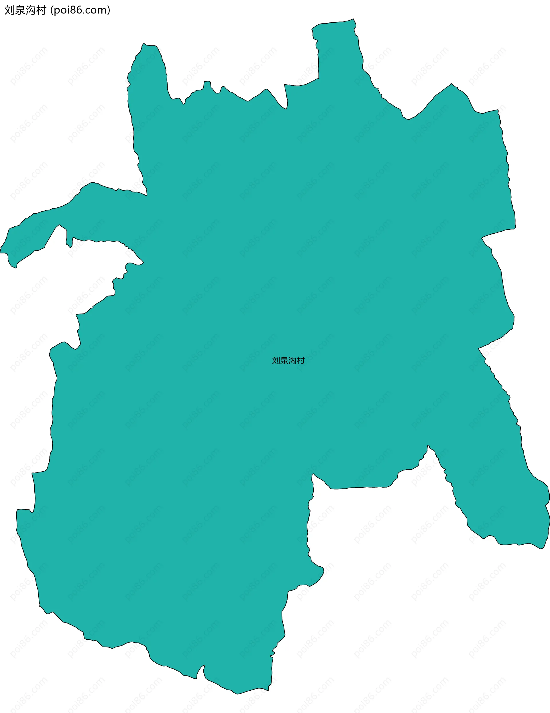 刘泉沟村边界地图