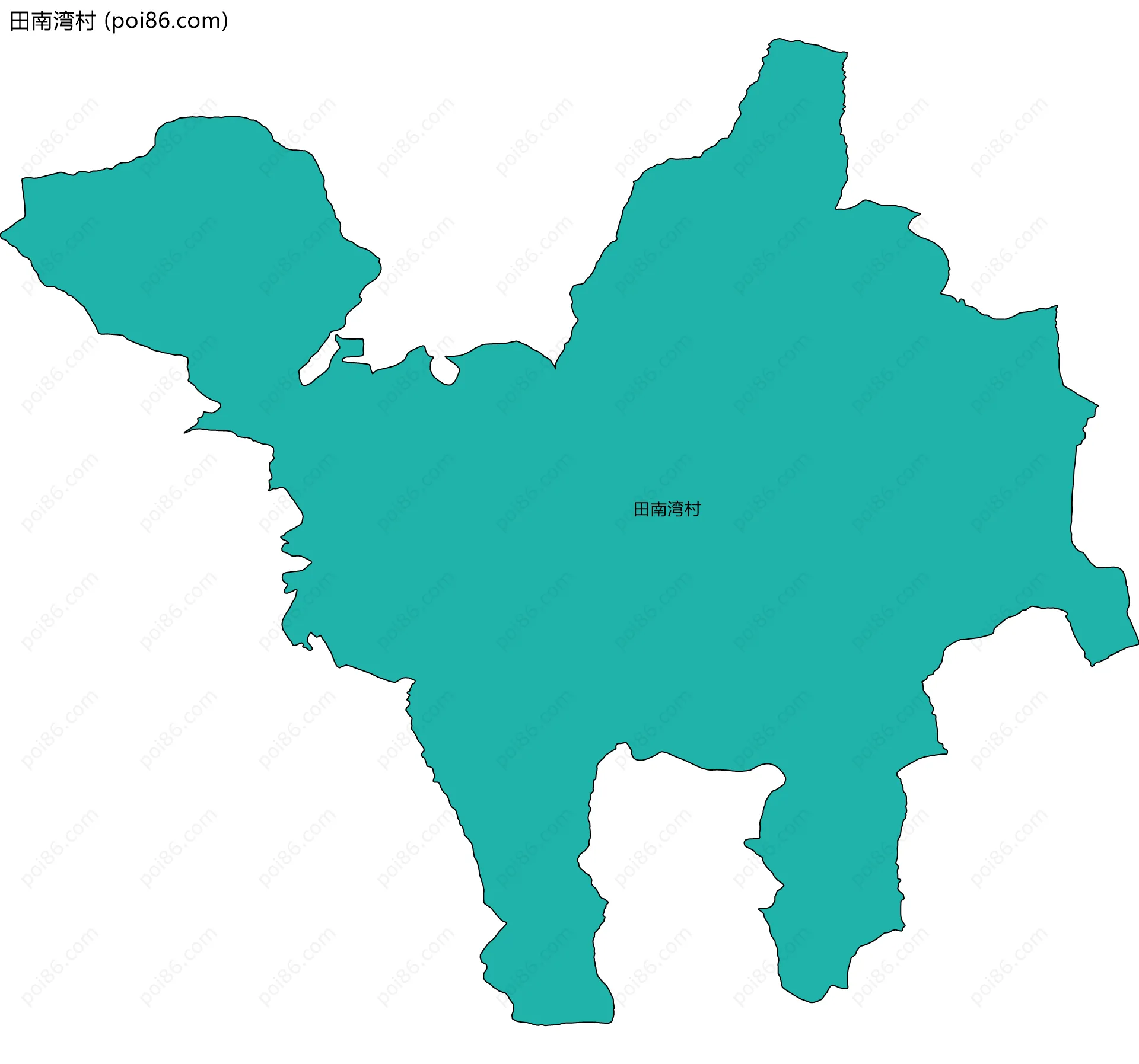 田南湾村边界地图