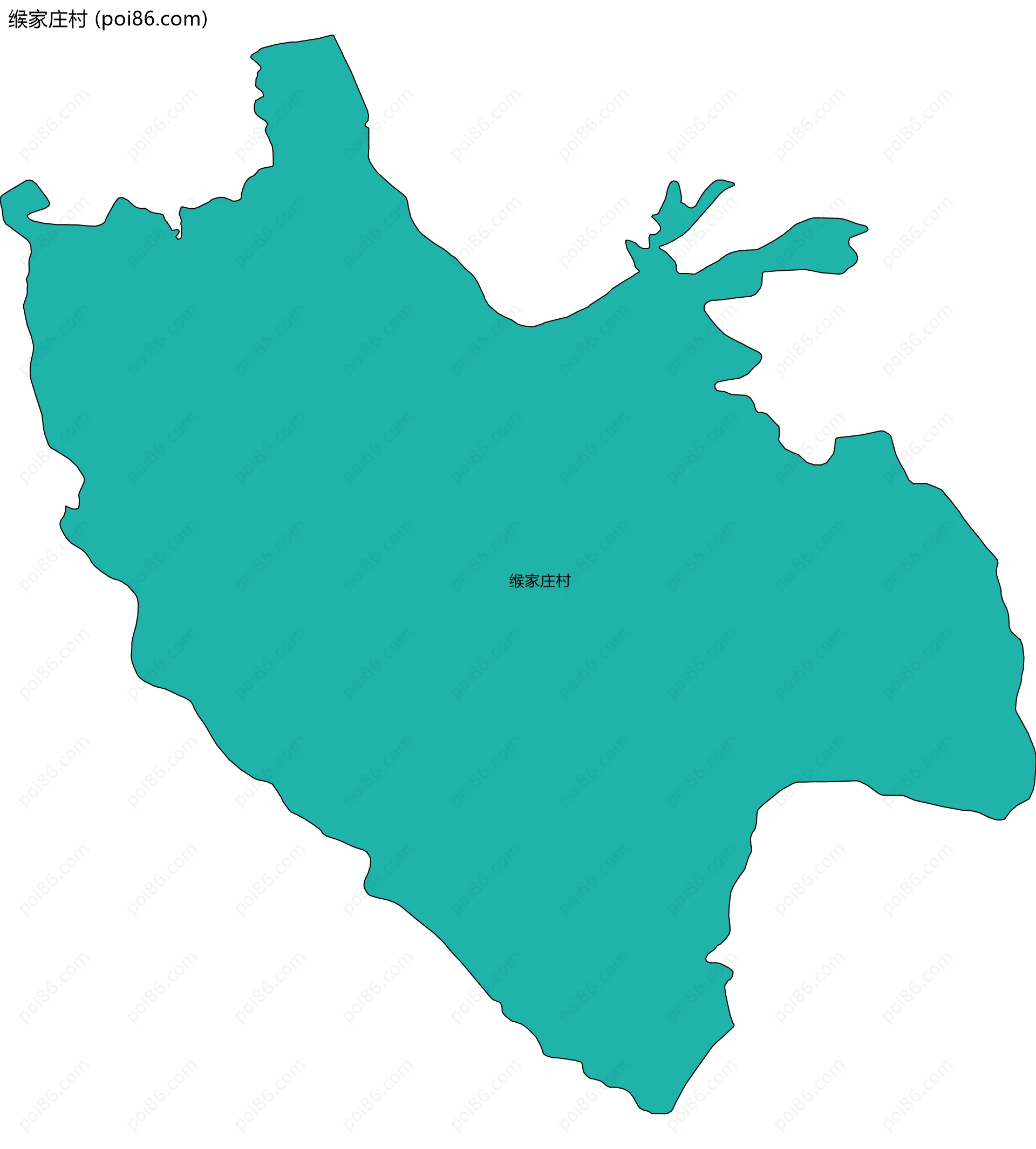 缑家庄村边界地图