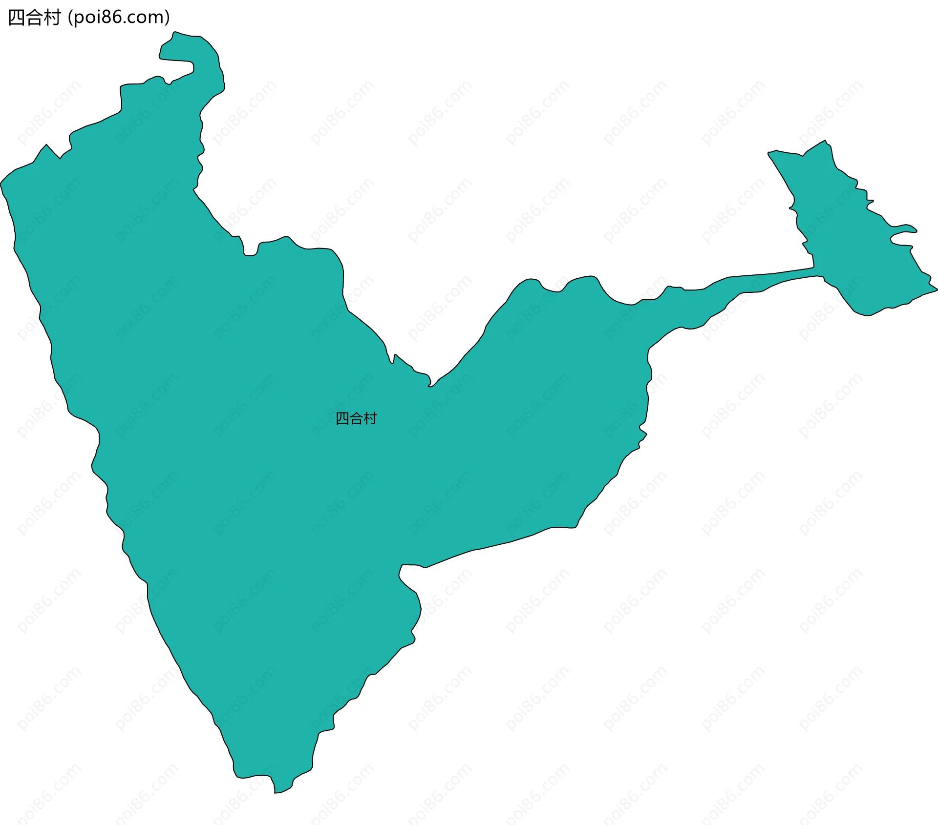 四合村边界地图