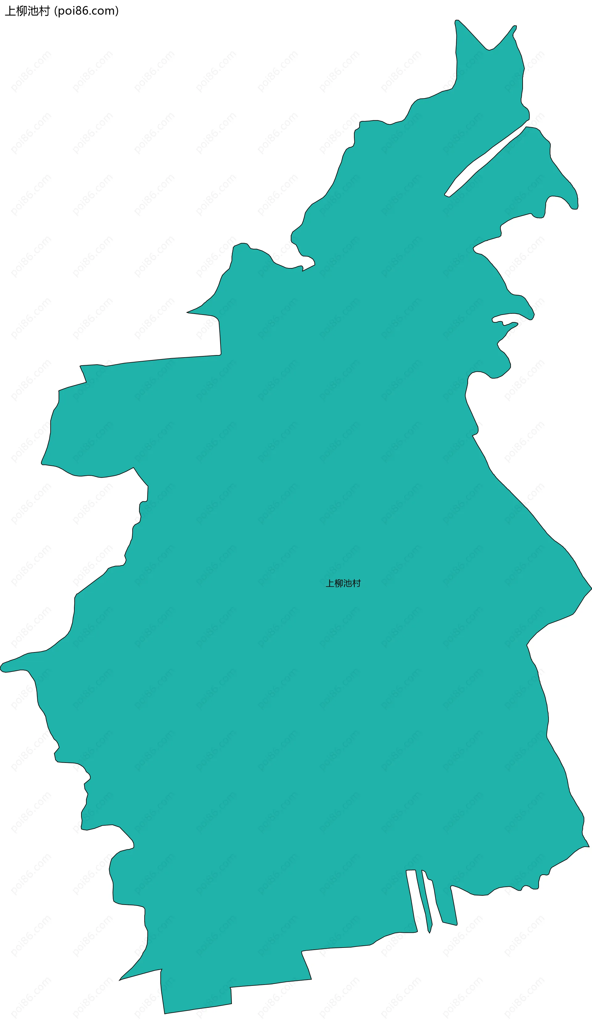 上柳池村边界地图