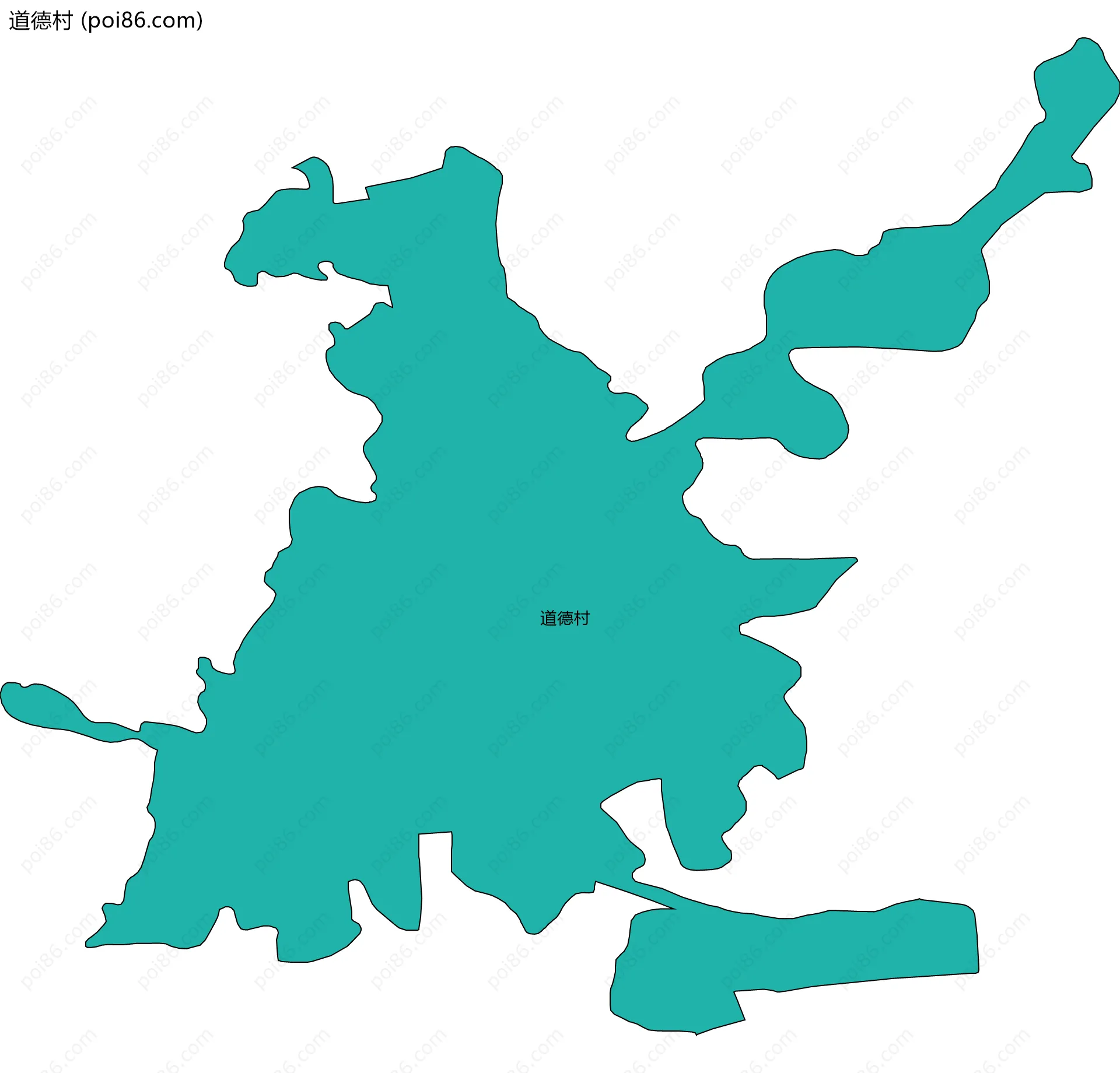道德村边界地图