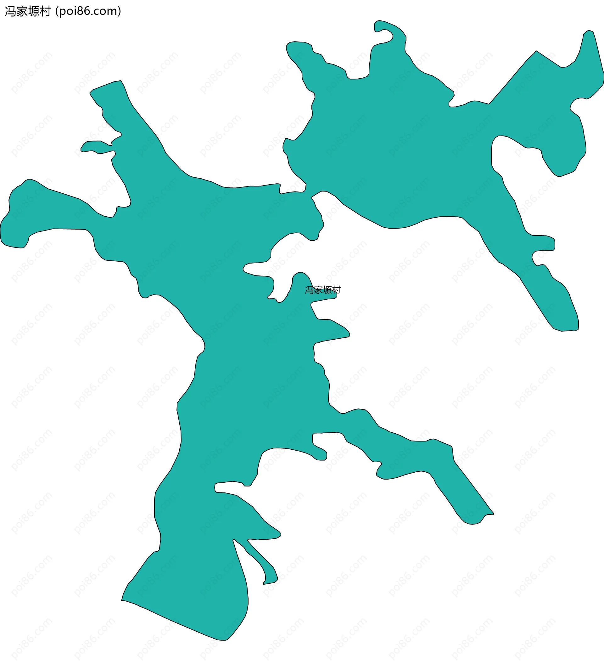 冯家塬村边界地图