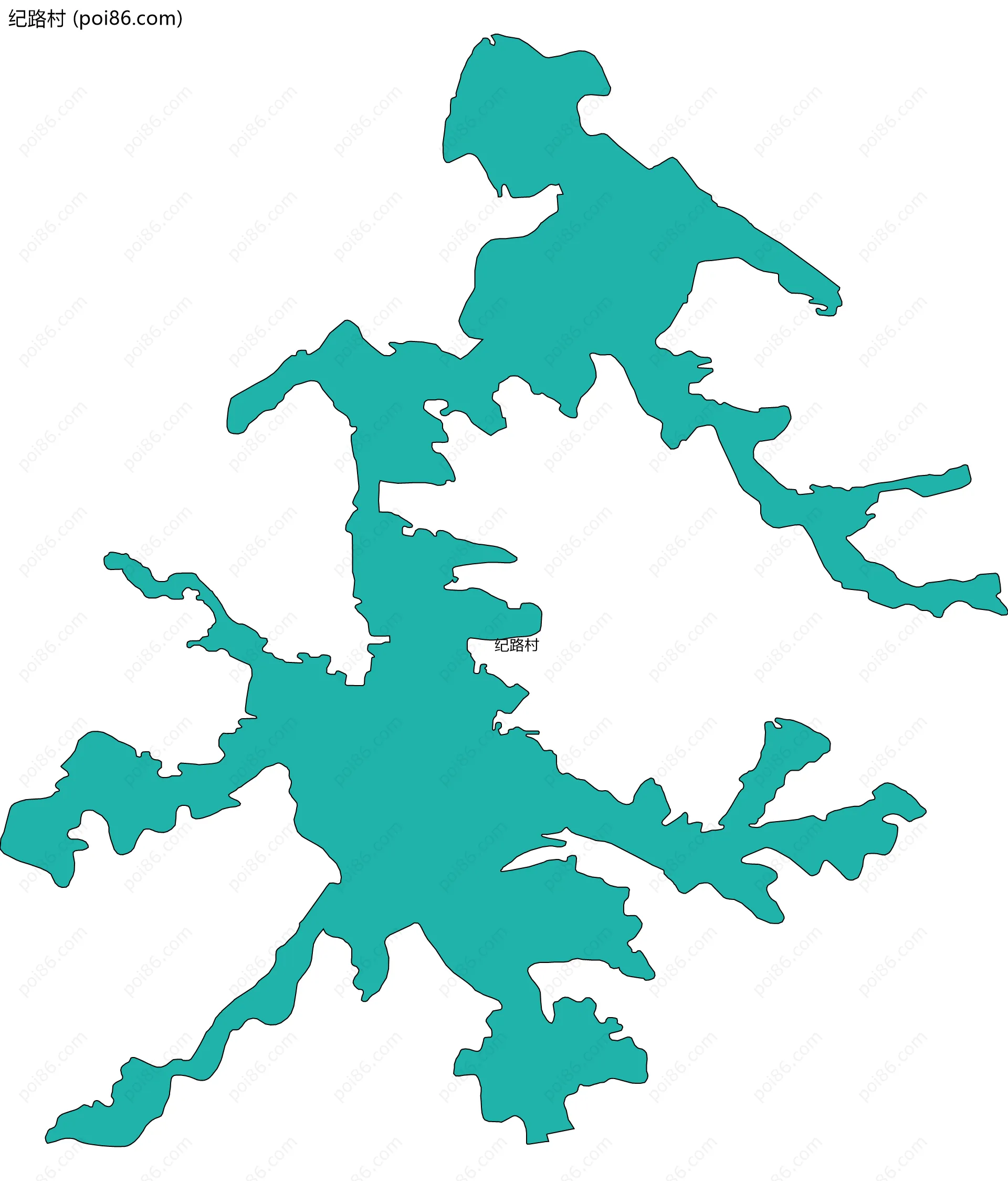 纪路村边界地图