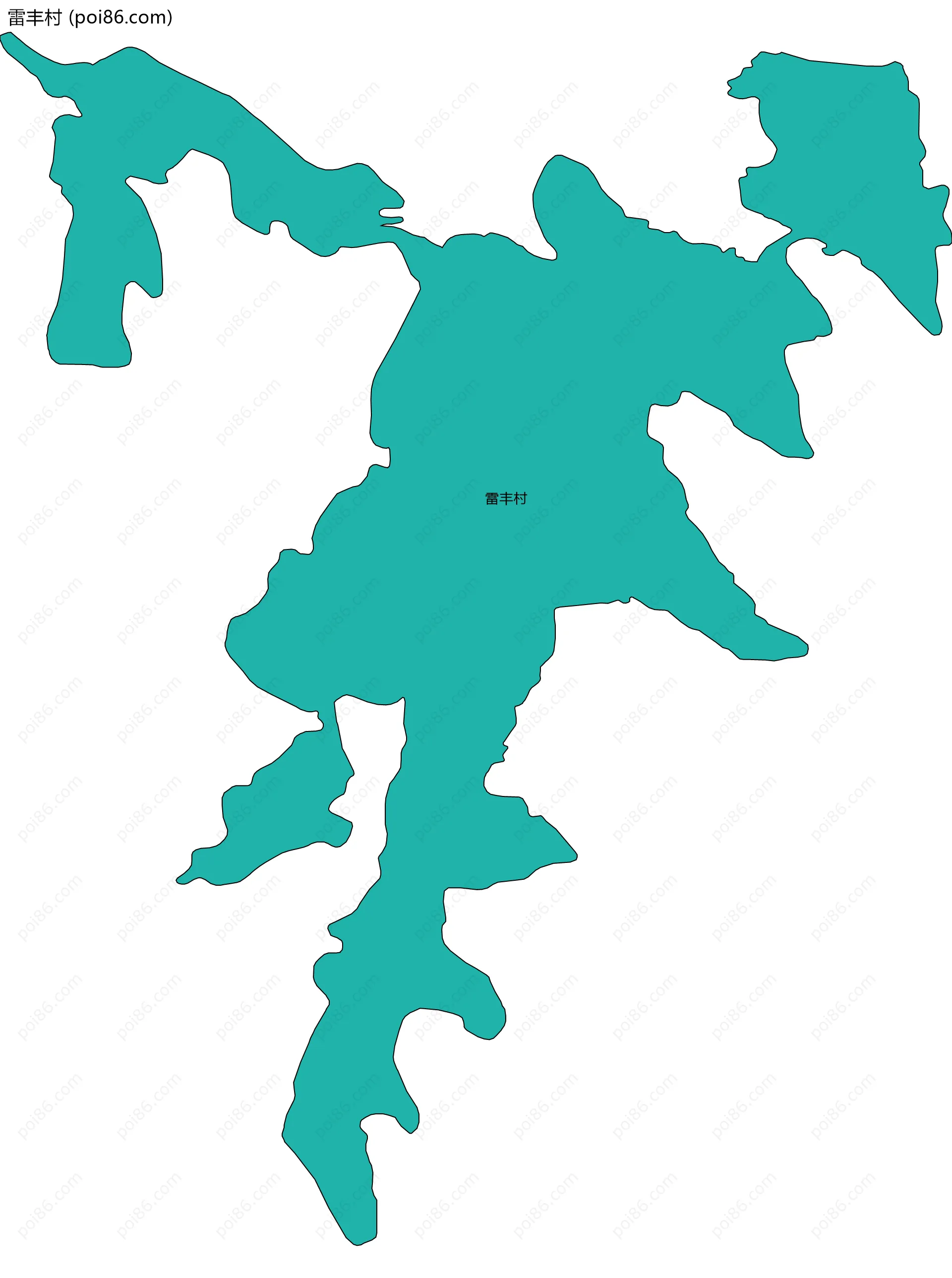 雷丰村边界地图