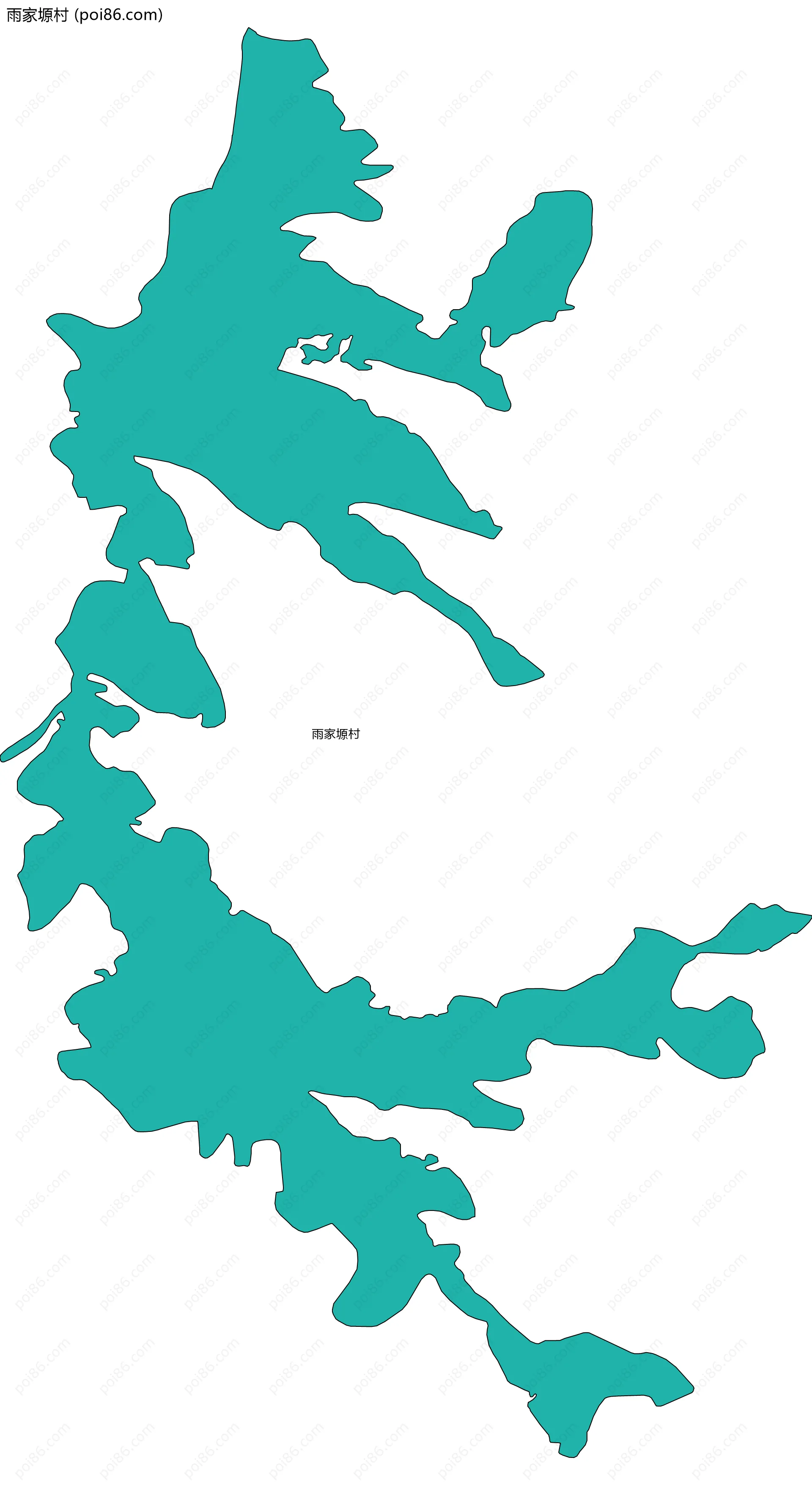 雨家塬村边界地图