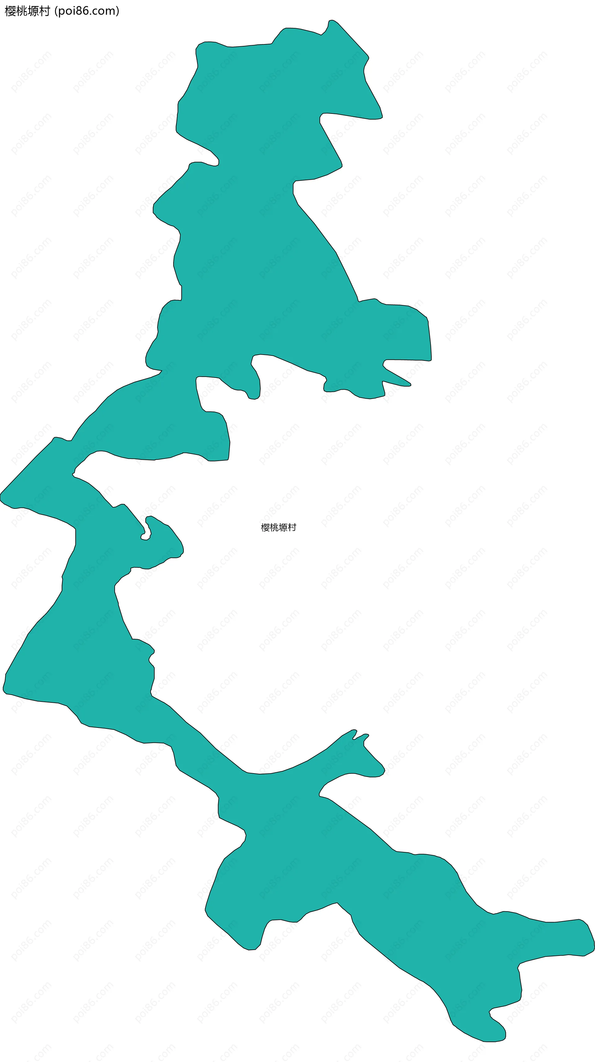 樱桃塬村边界地图