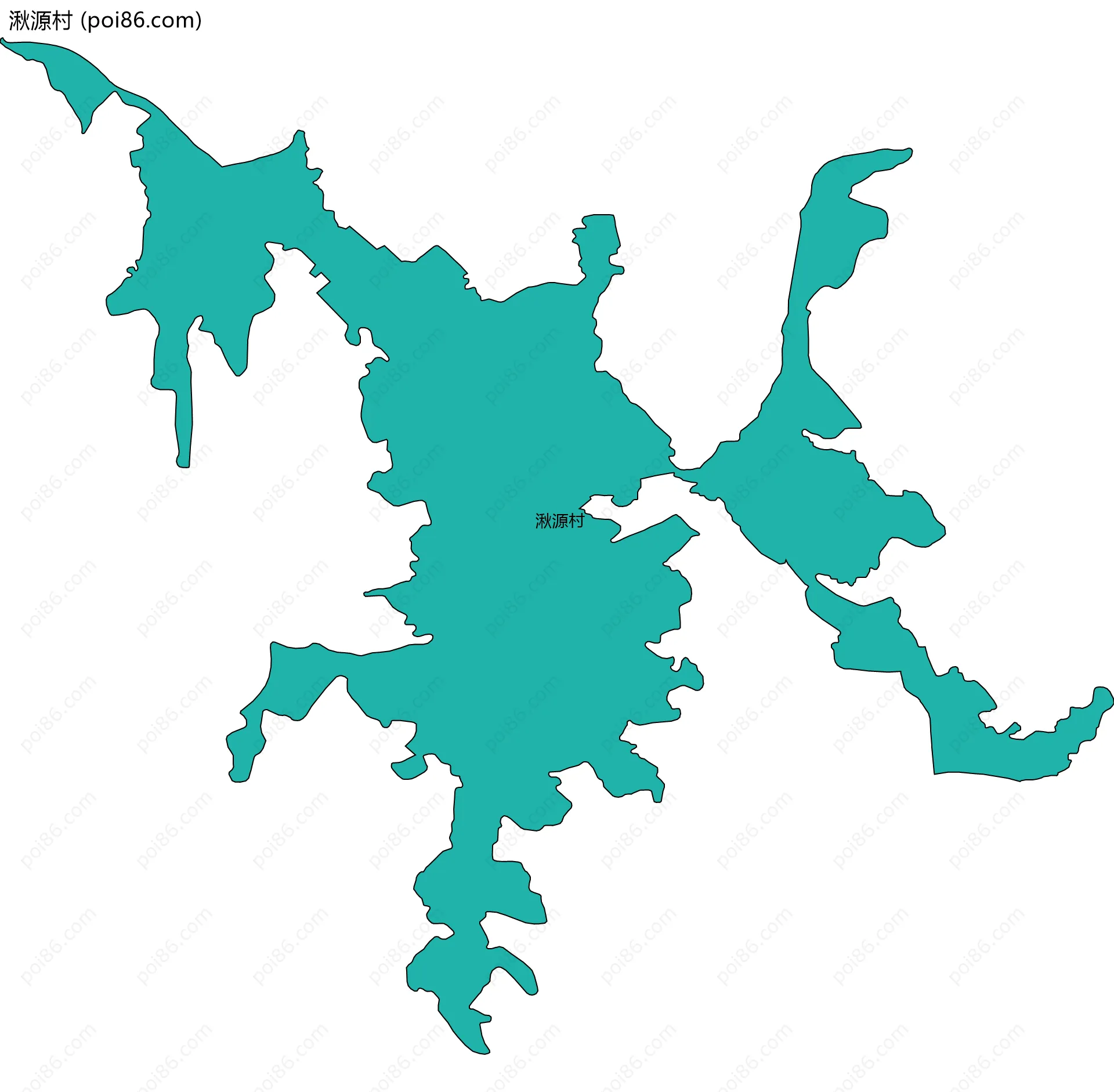 湫源村边界地图