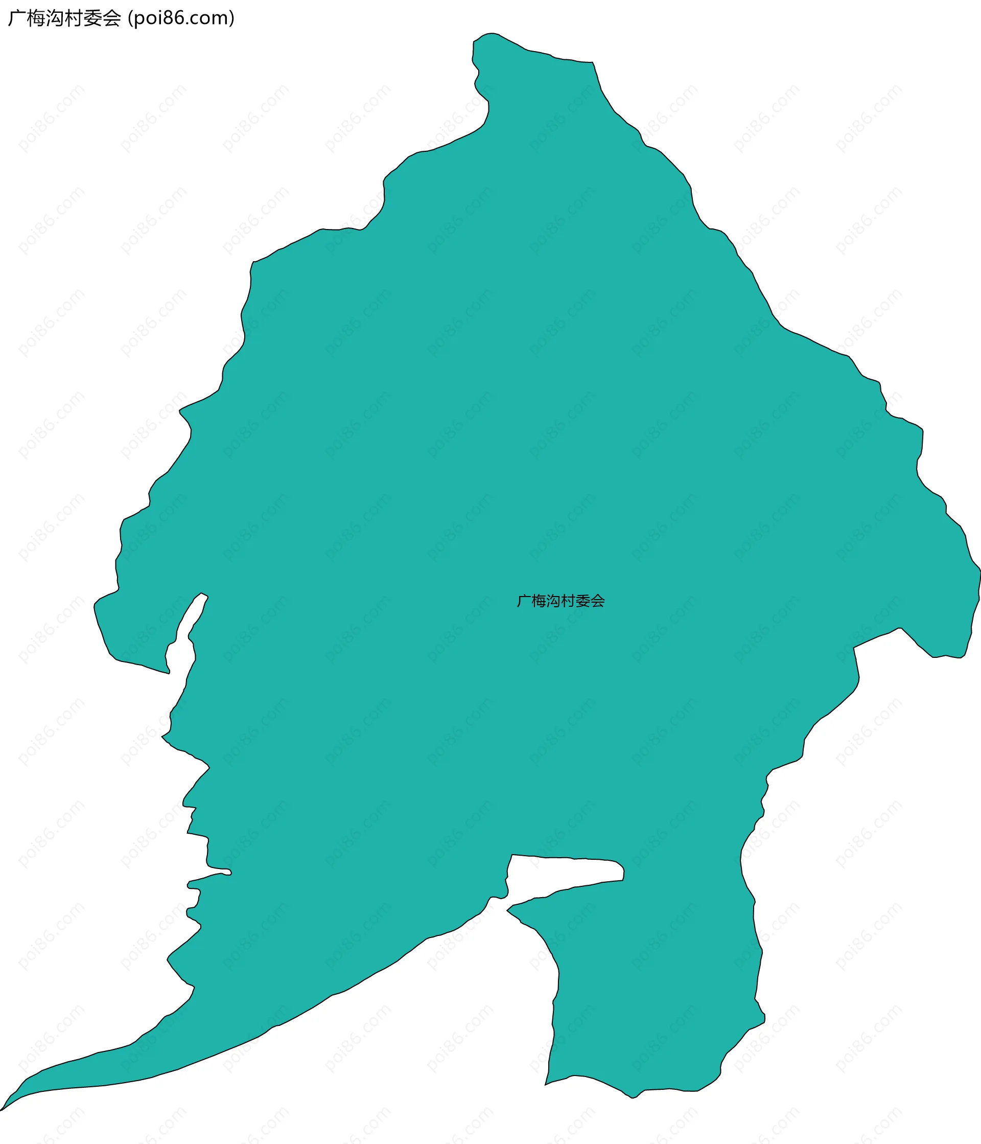 广梅沟村委会边界地图