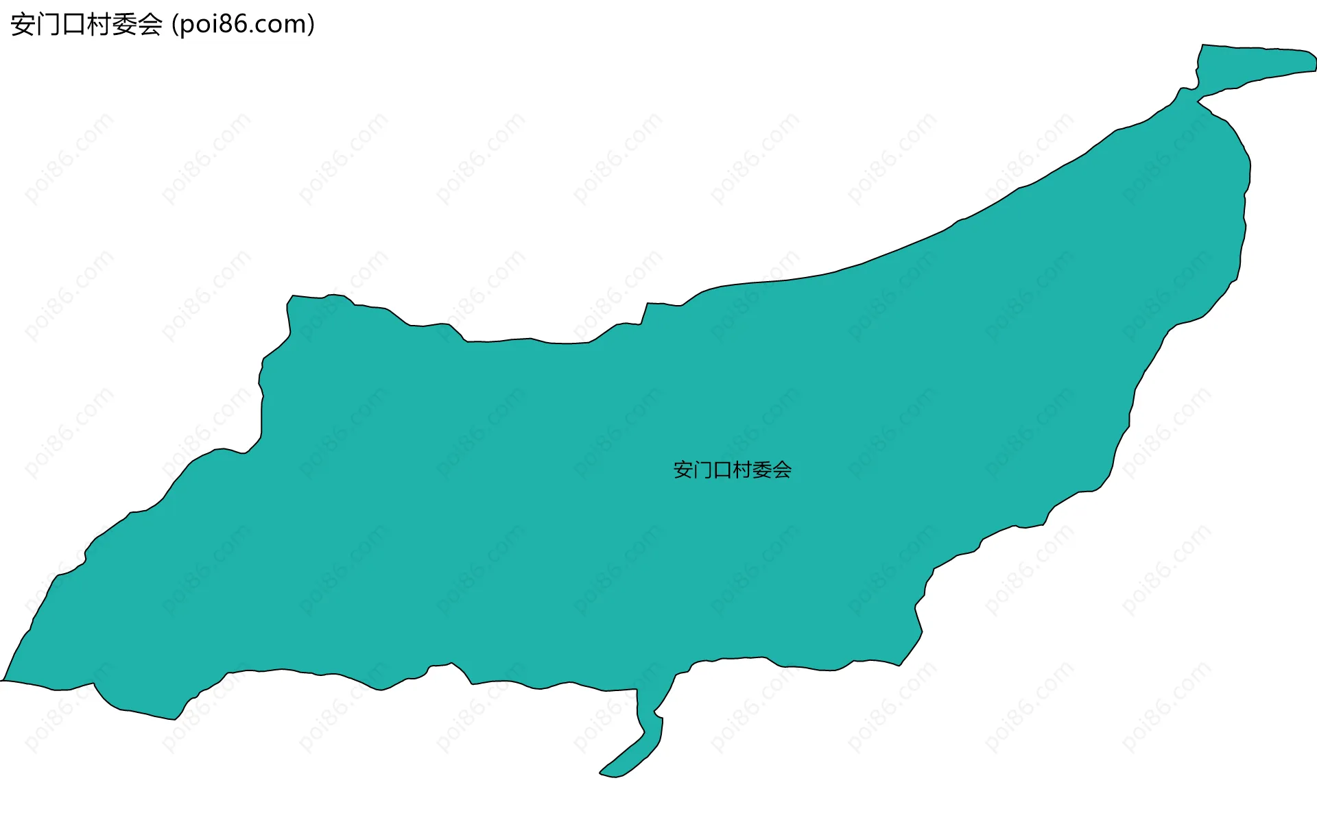 安门口村委会边界地图
