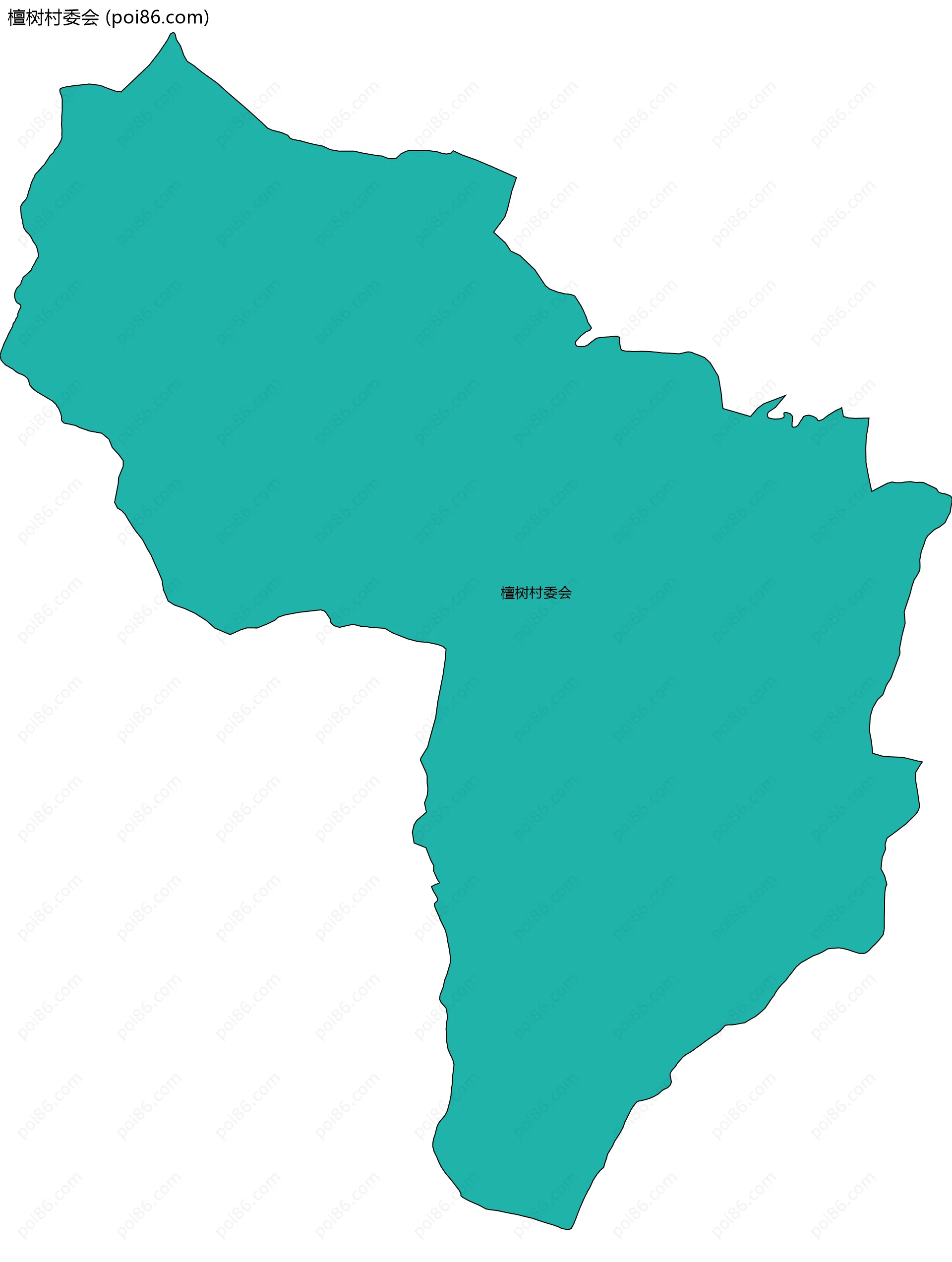 檀树村委会边界地图