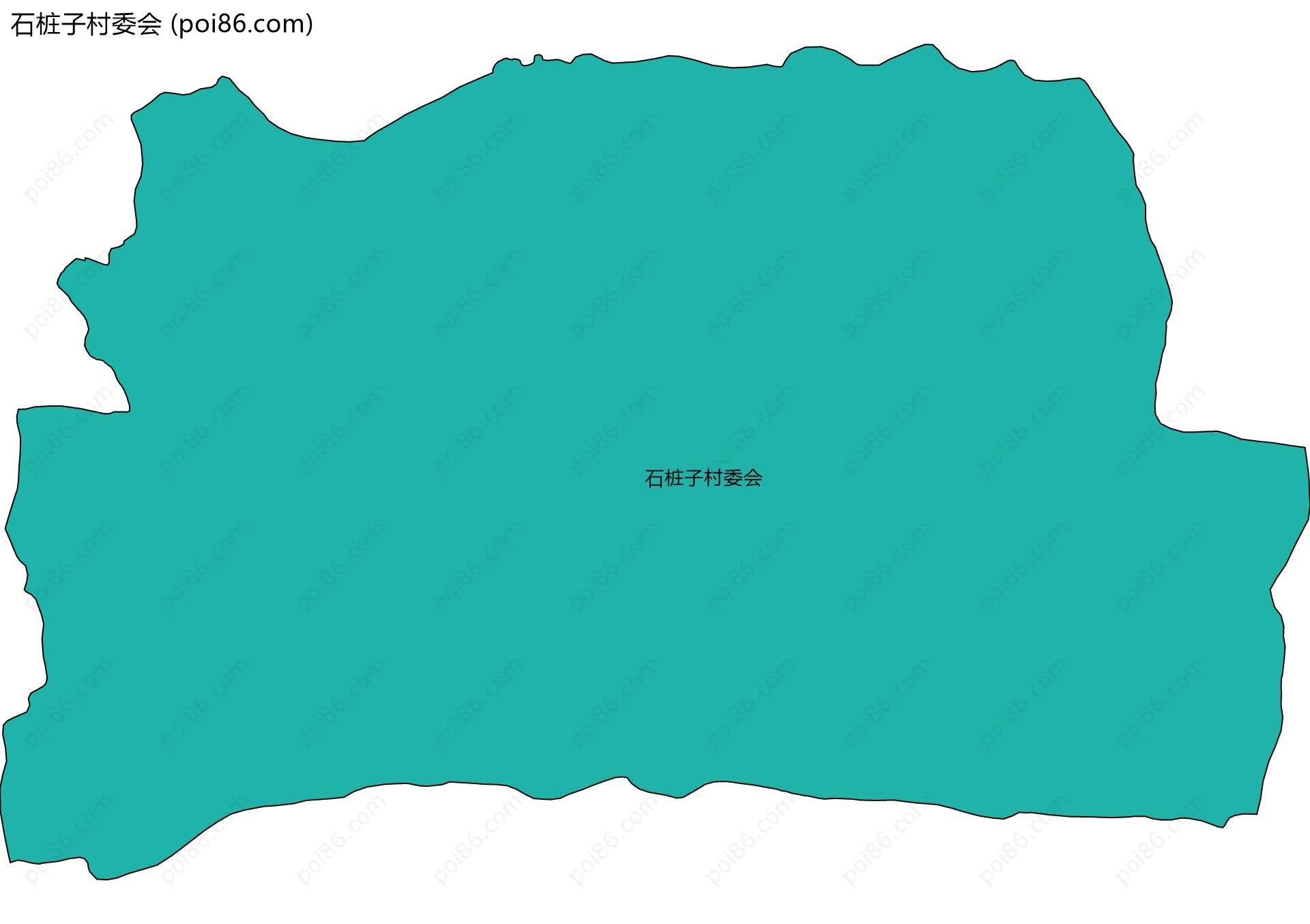 石桩子村委会边界地图