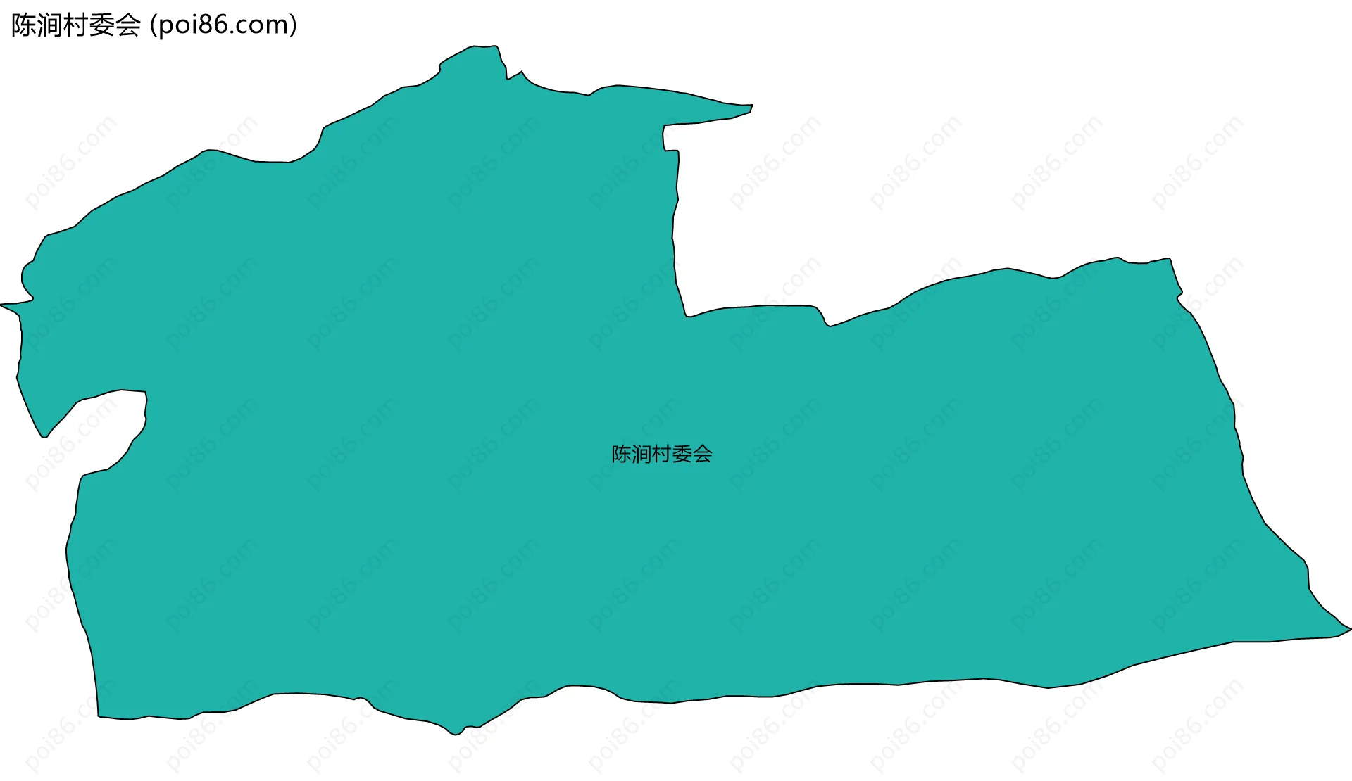 陈涧村委会边界地图