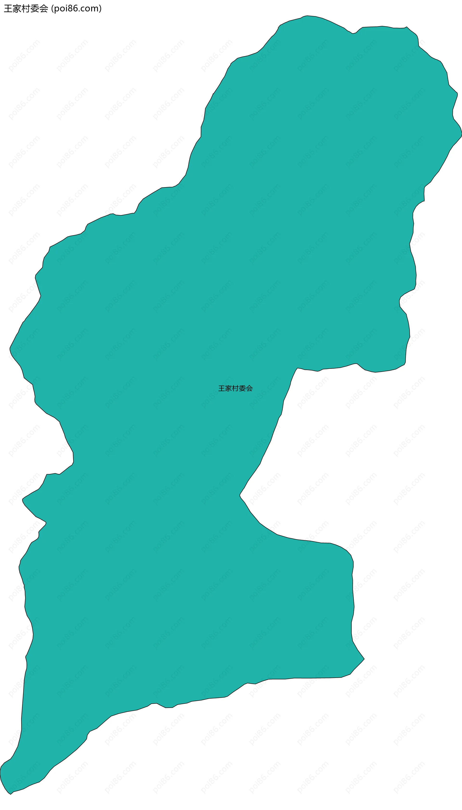 王家村委会边界地图