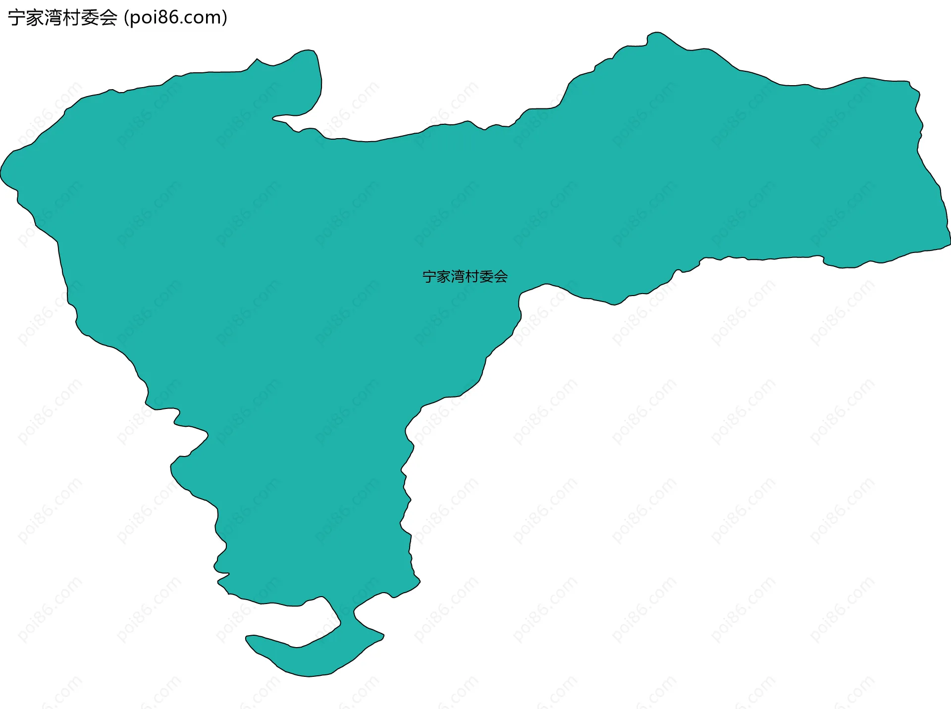 宁家湾村委会边界地图