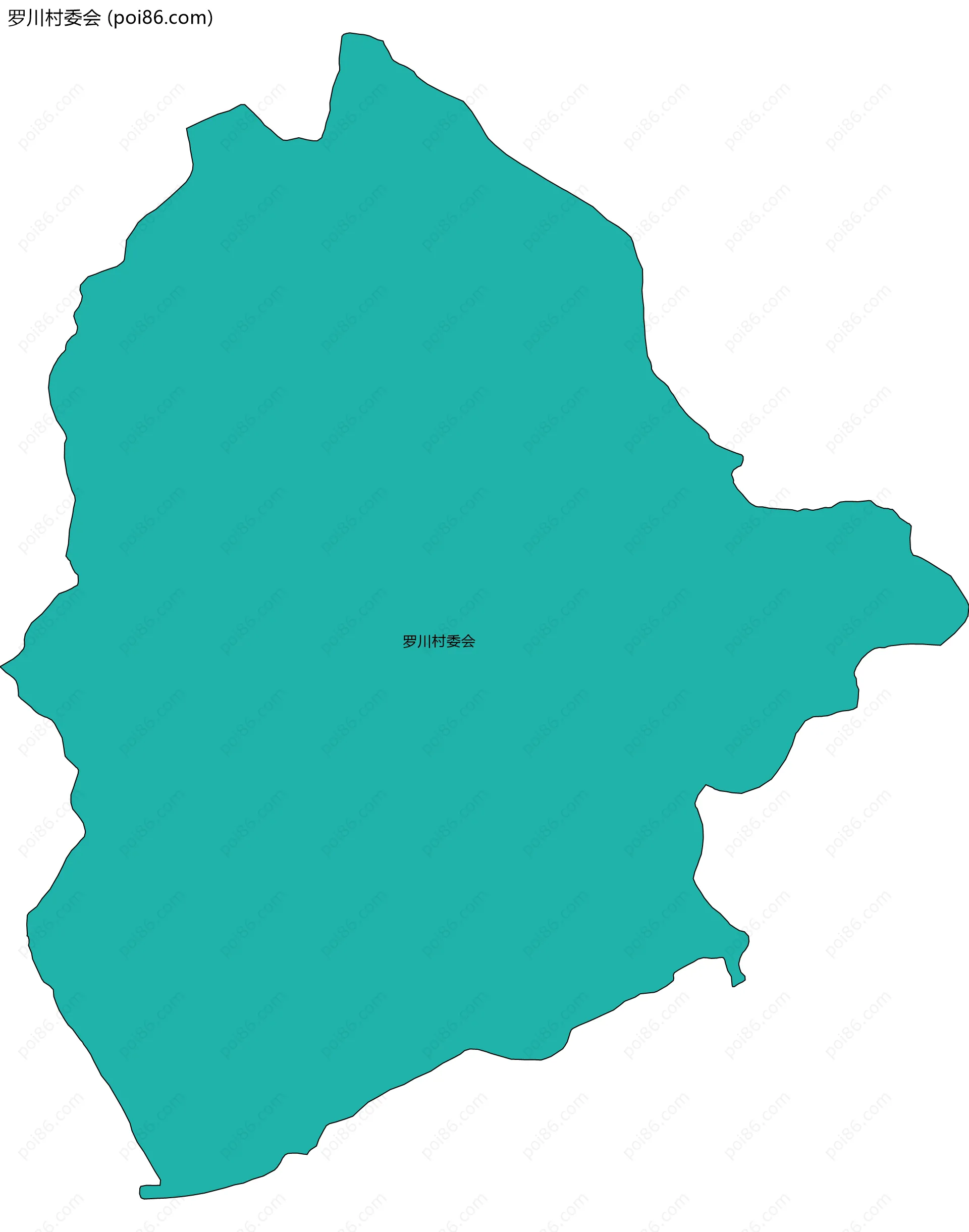 罗川村委会边界地图