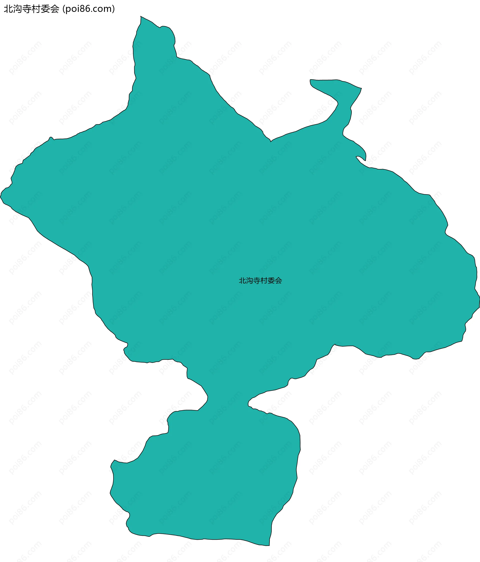 北沟寺村委会边界地图