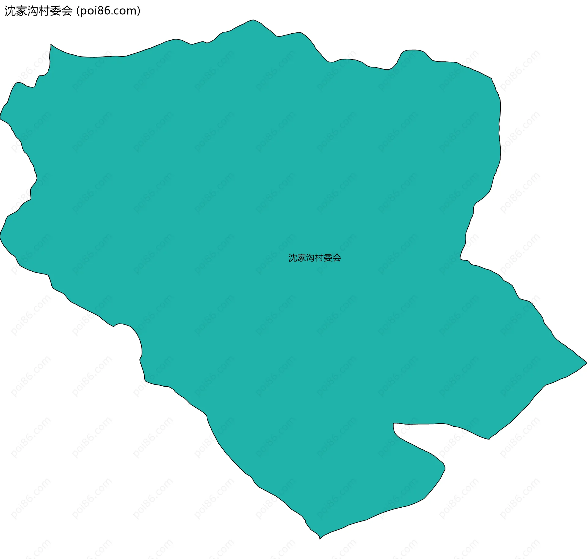 沈家沟村委会边界地图