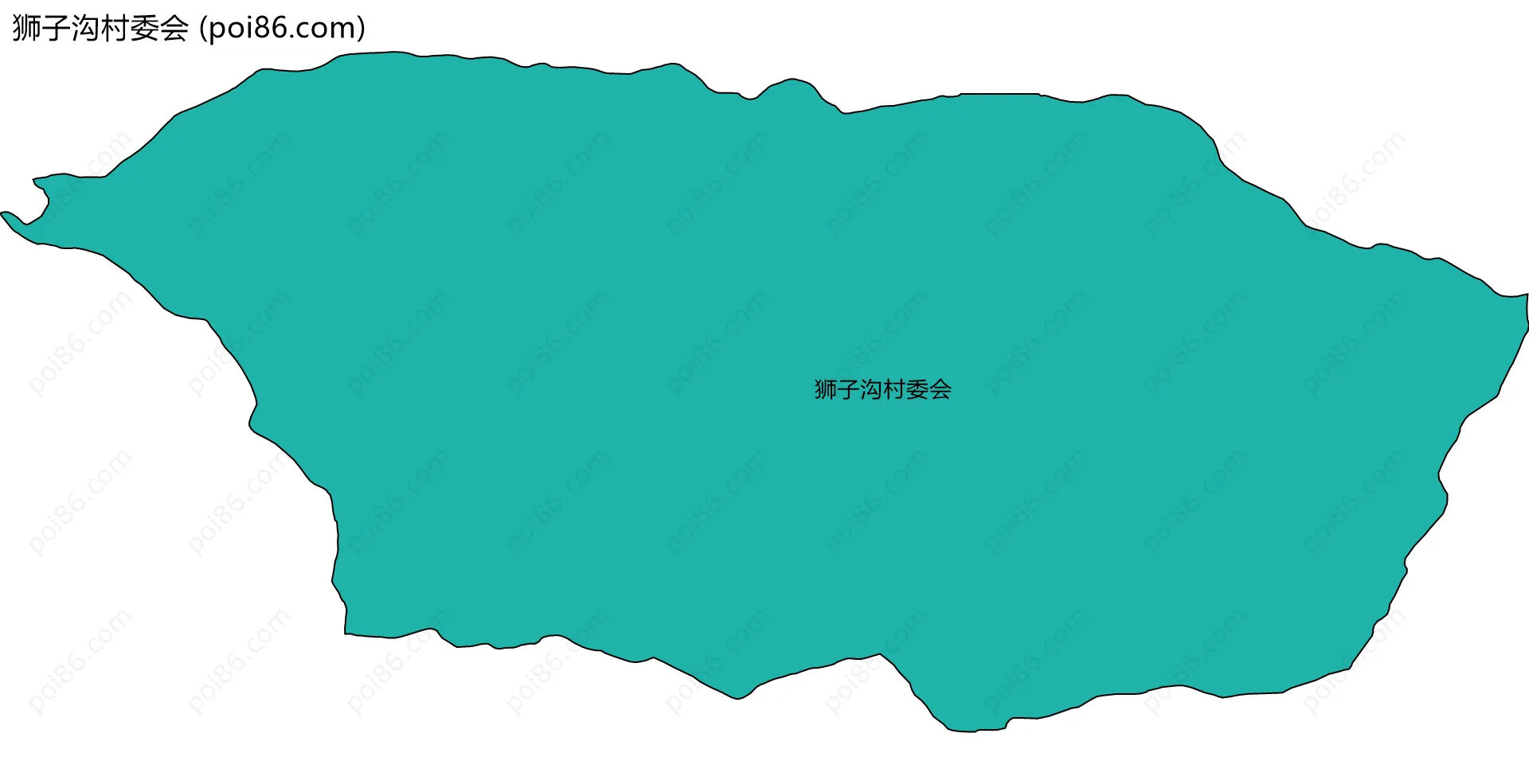 狮子沟村委会边界地图