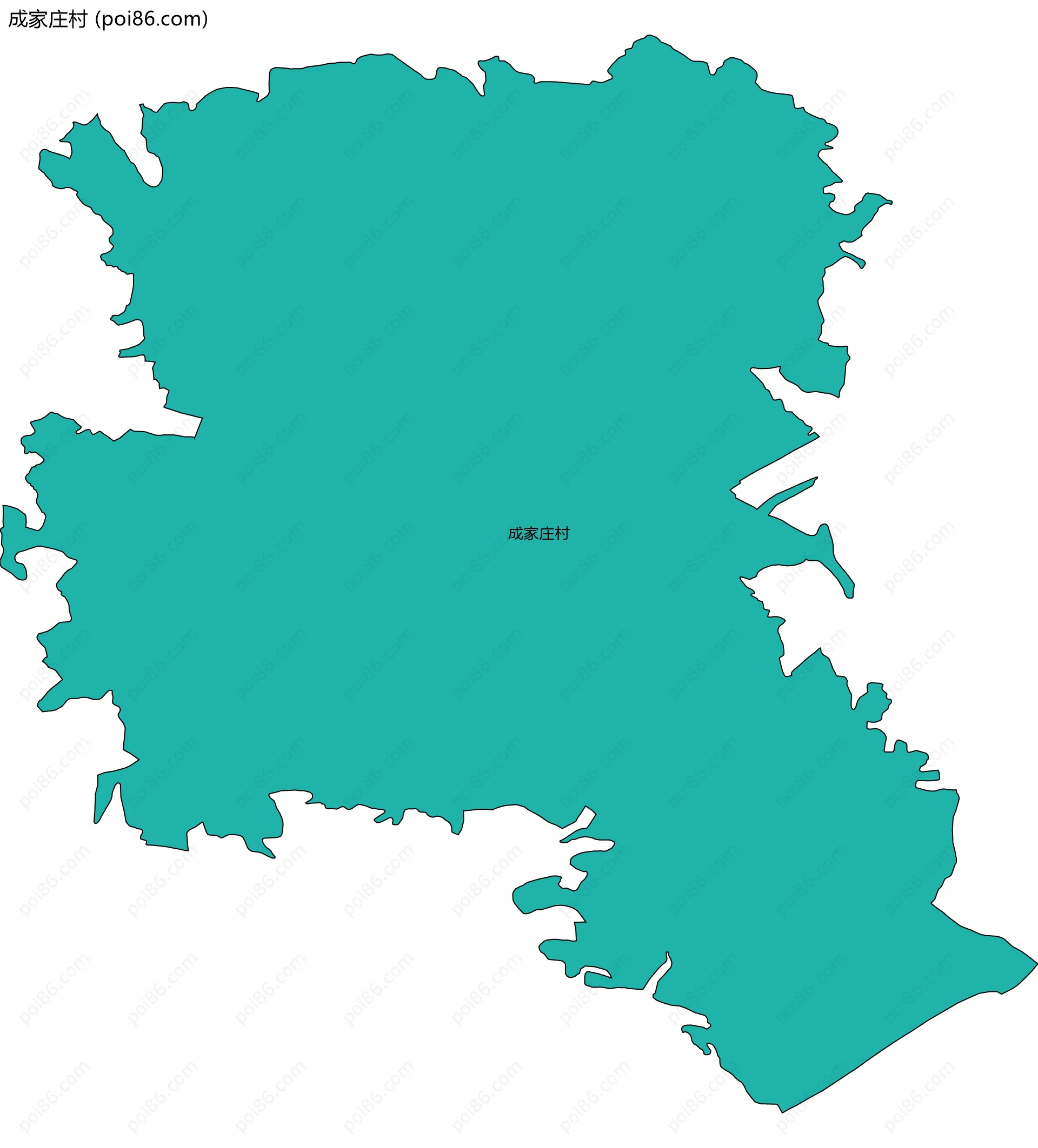 成家庄村边界地图