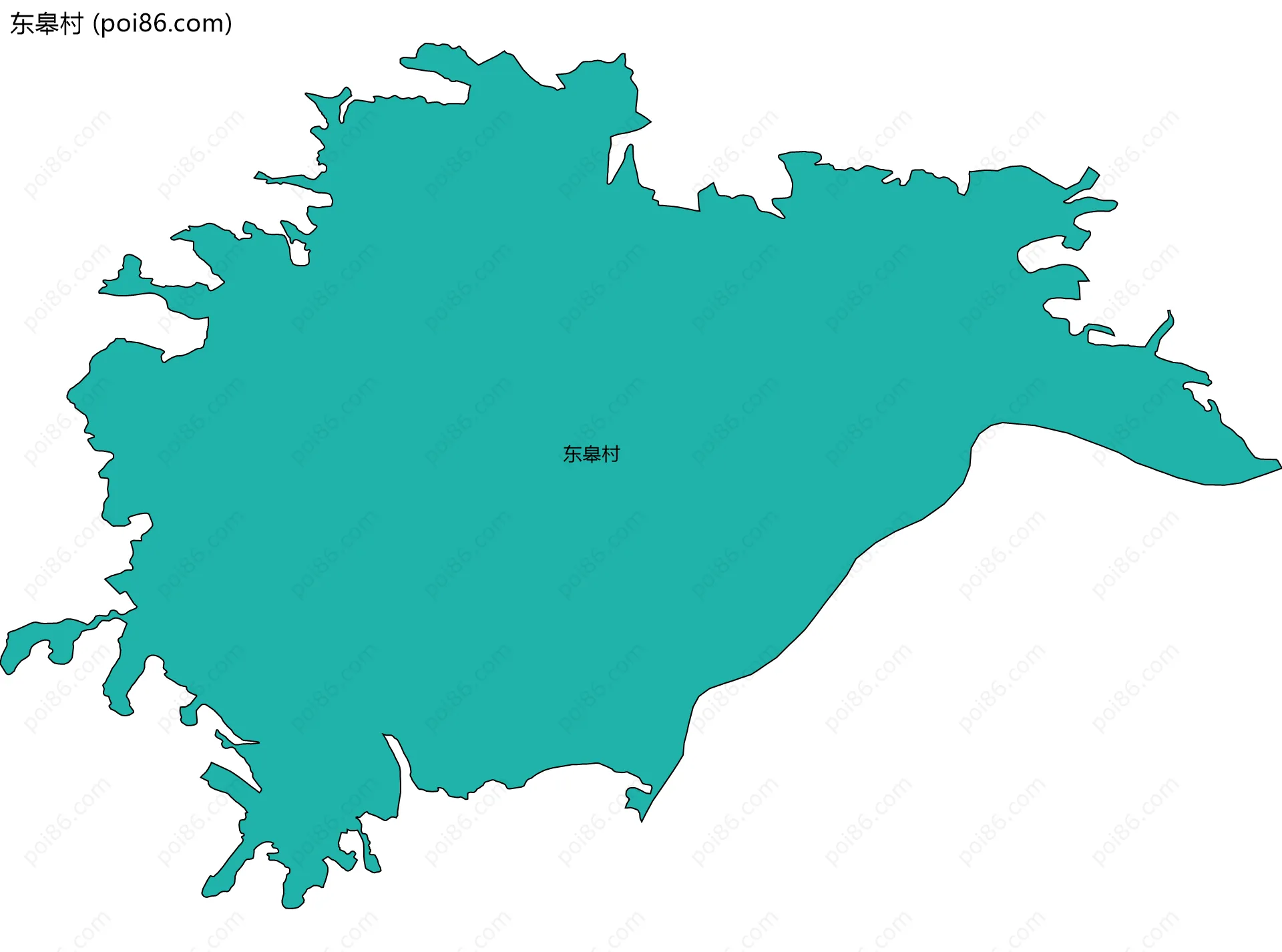 东皋村边界地图