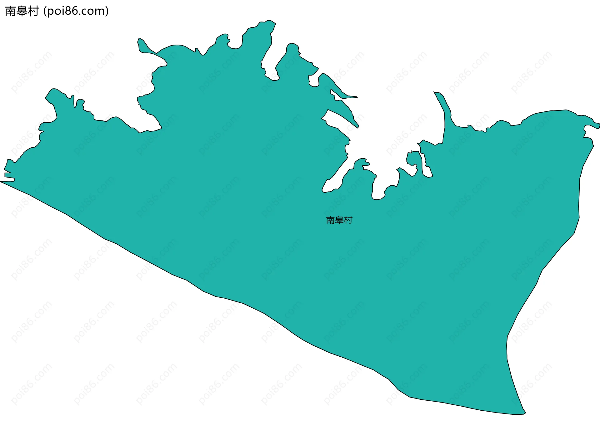 南皋村边界地图