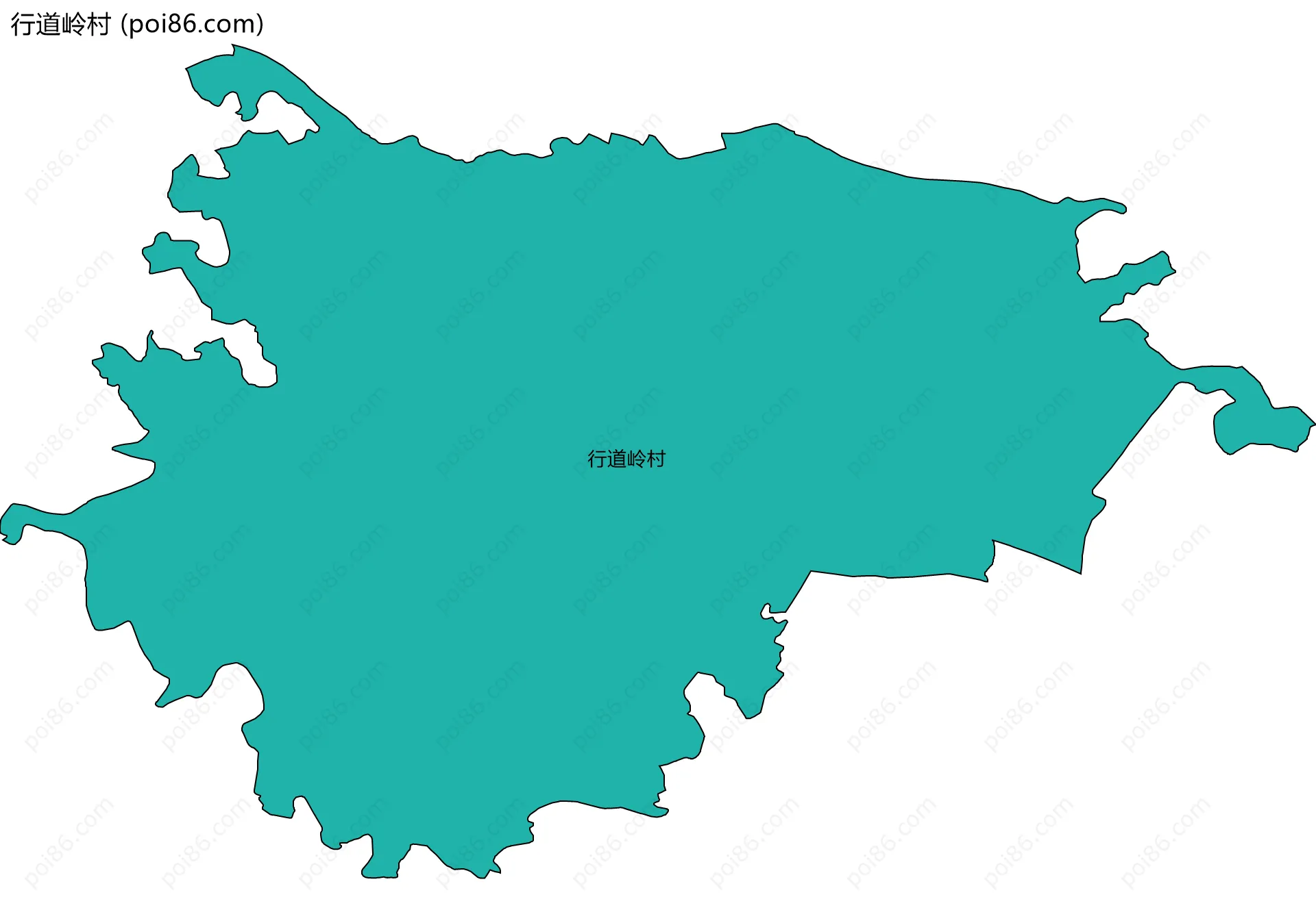 行道岭村边界地图