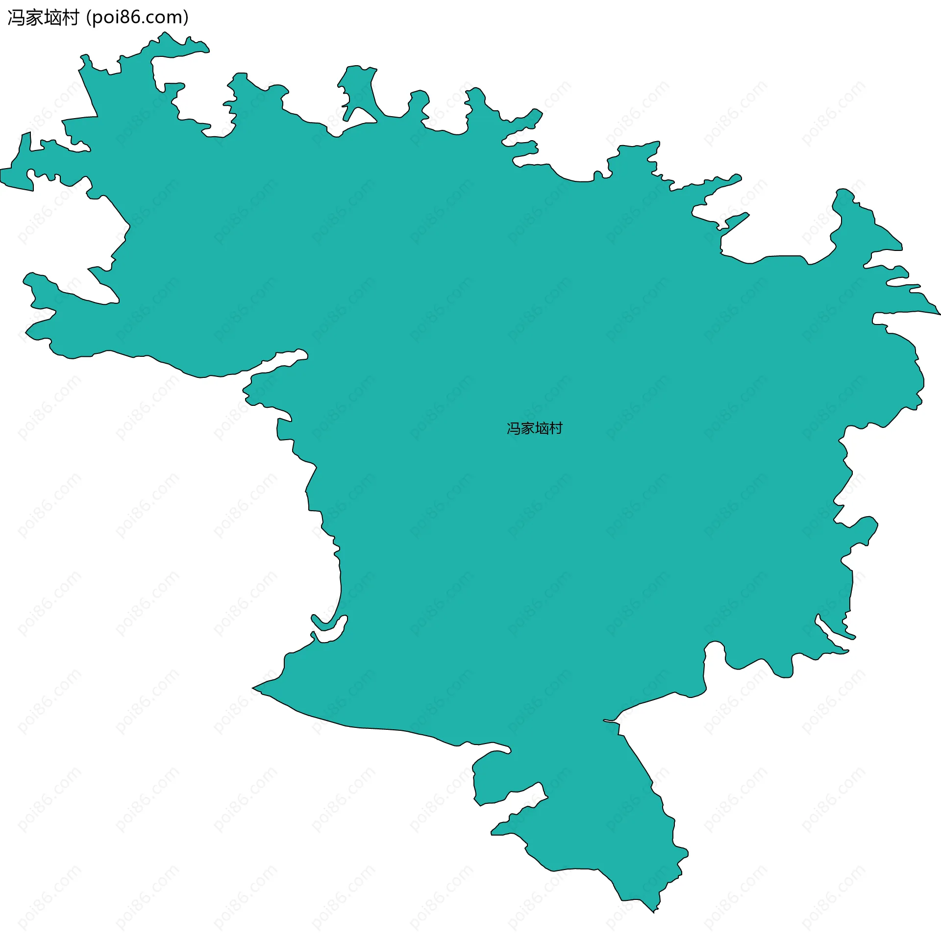 冯家垴村边界地图