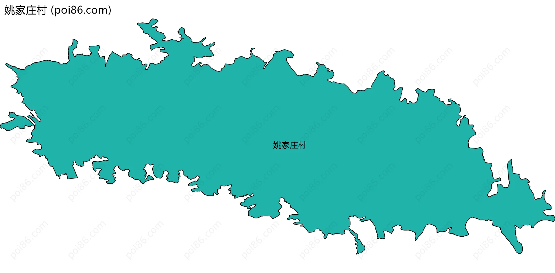 姚家庄村边界地图