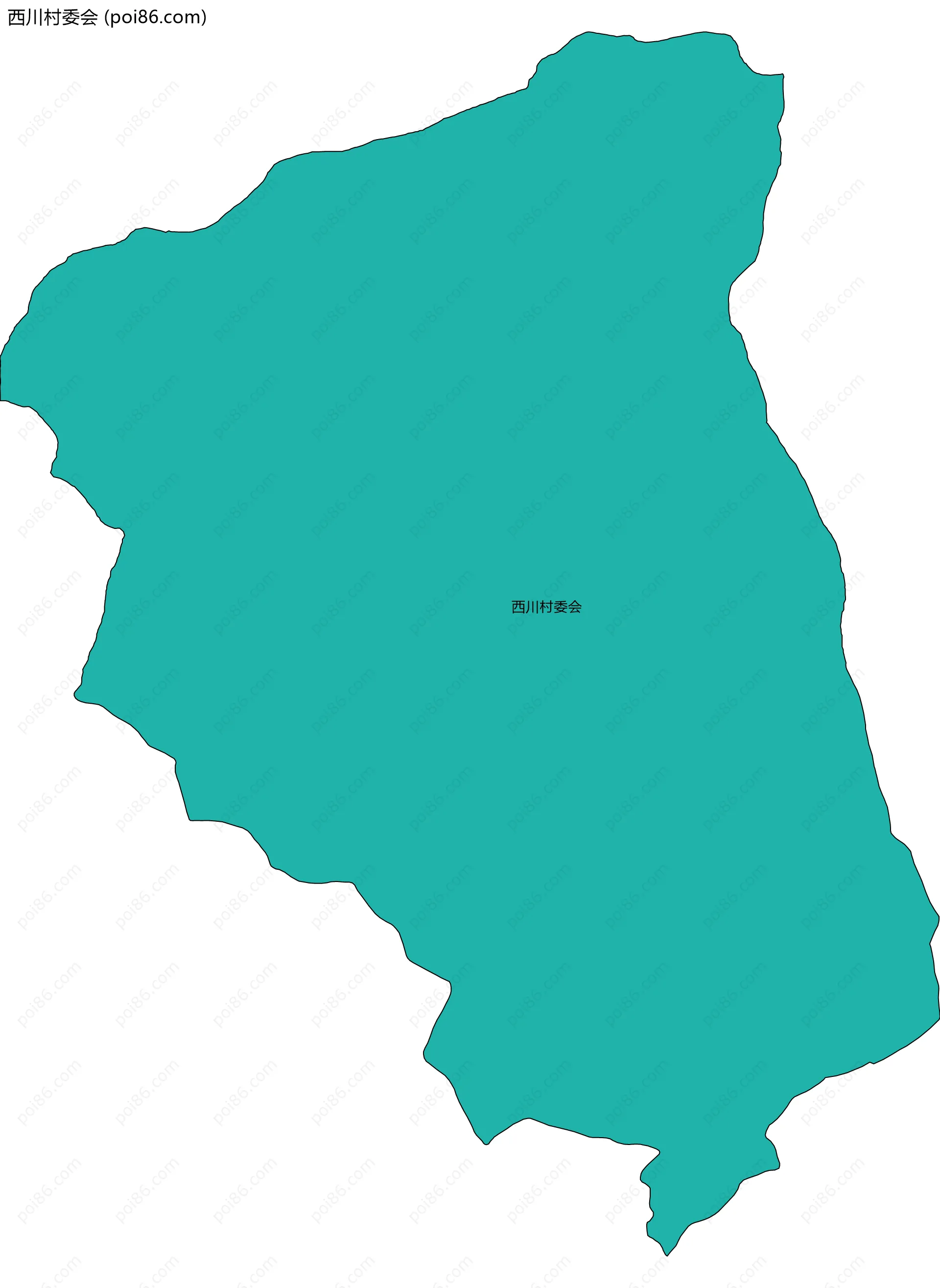 西川村委会边界地图