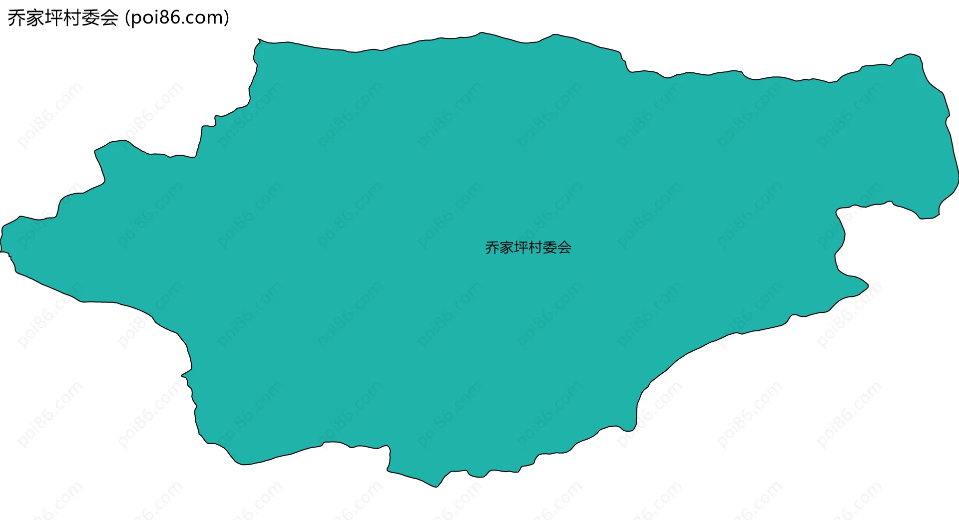 乔家坪村委会边界地图