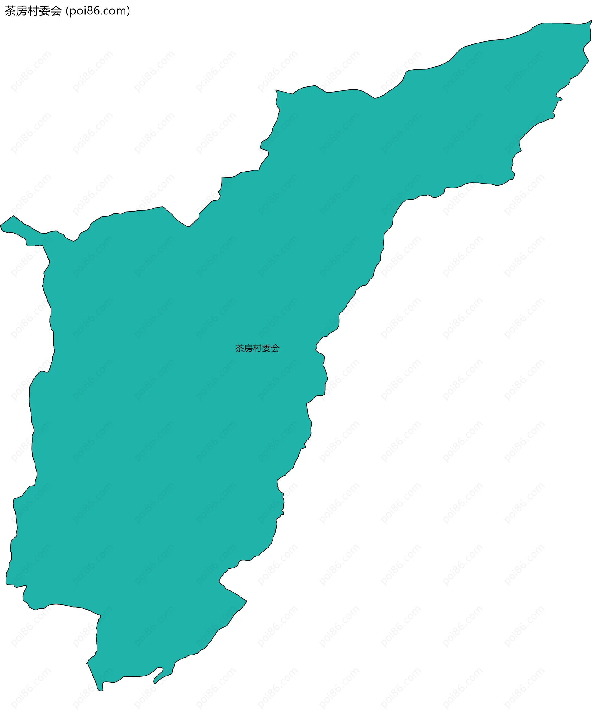茶房村委会边界地图