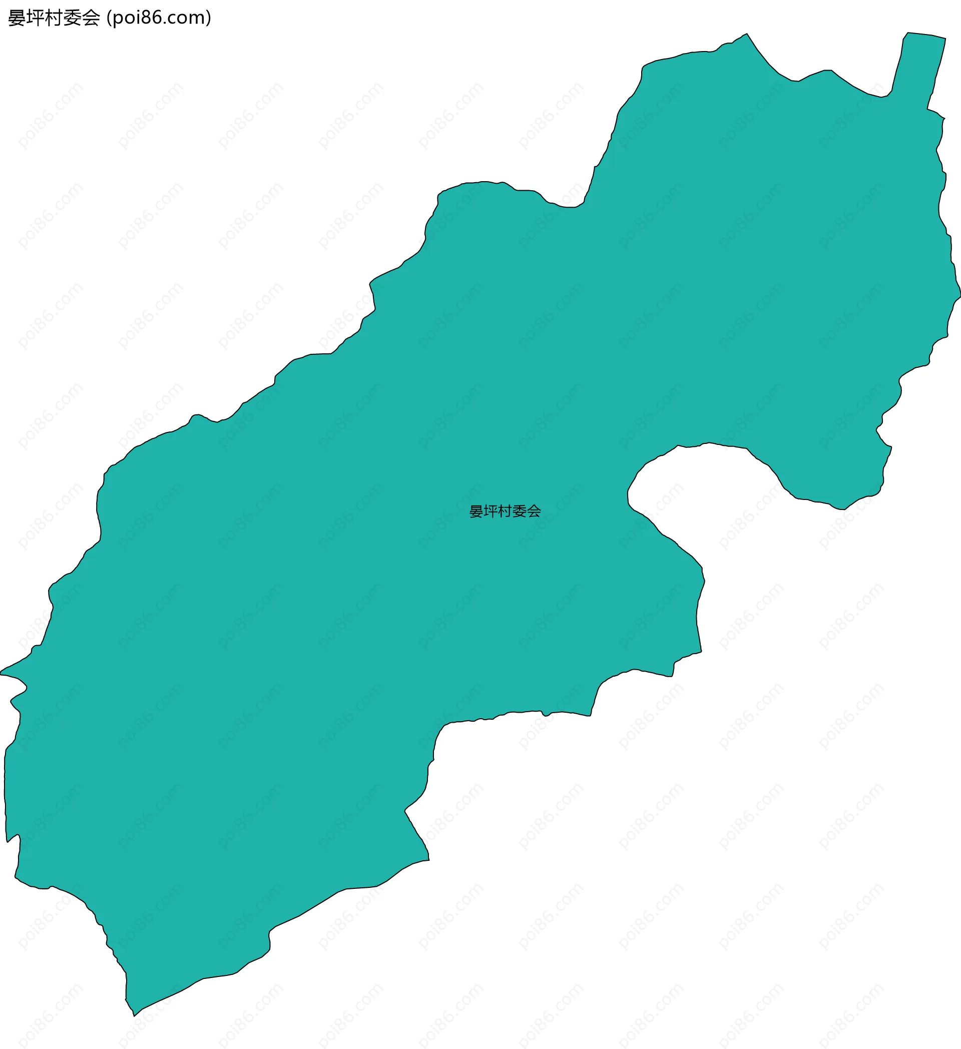 晏坪村委会边界地图