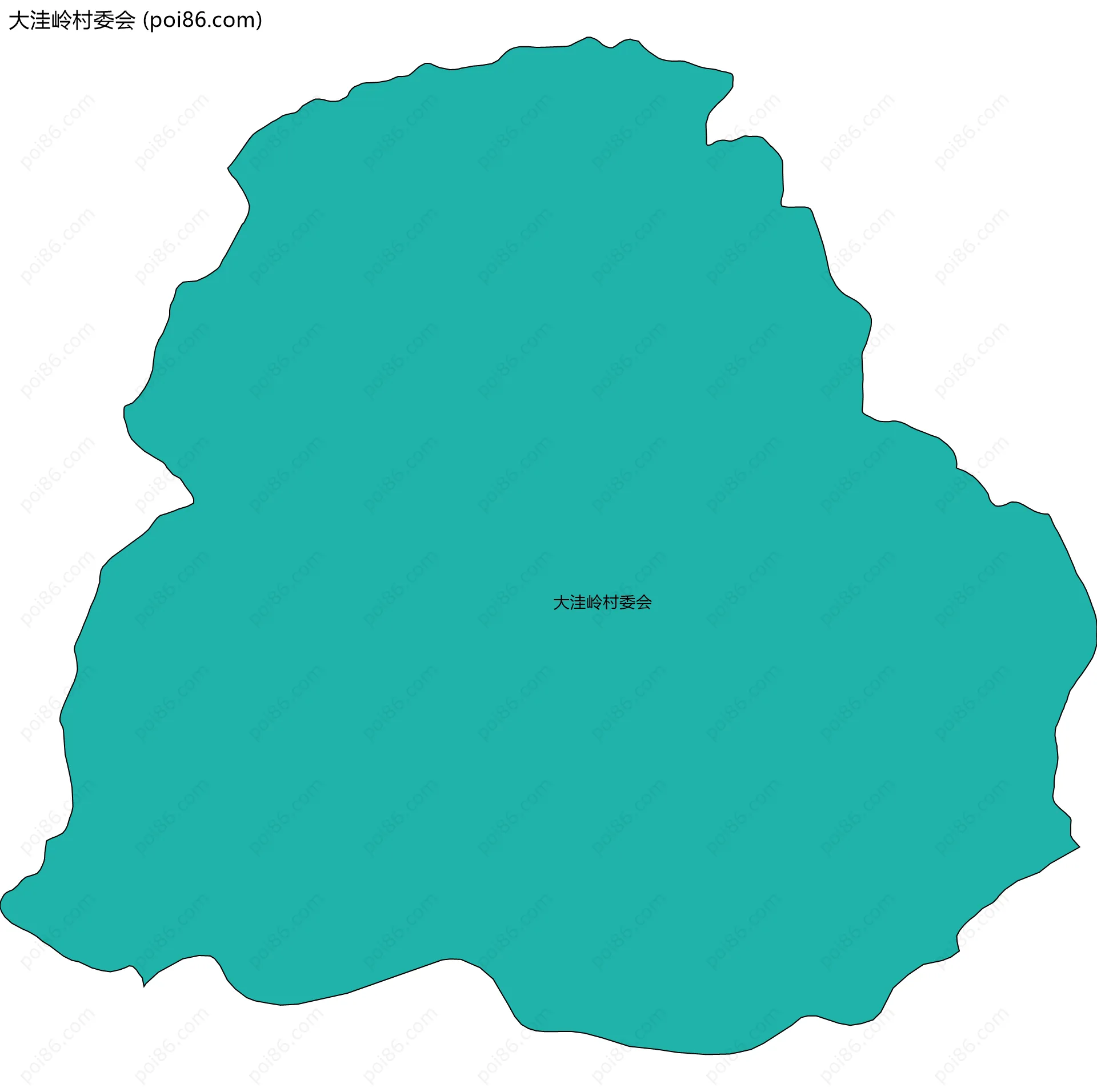 大洼岭村委会边界地图