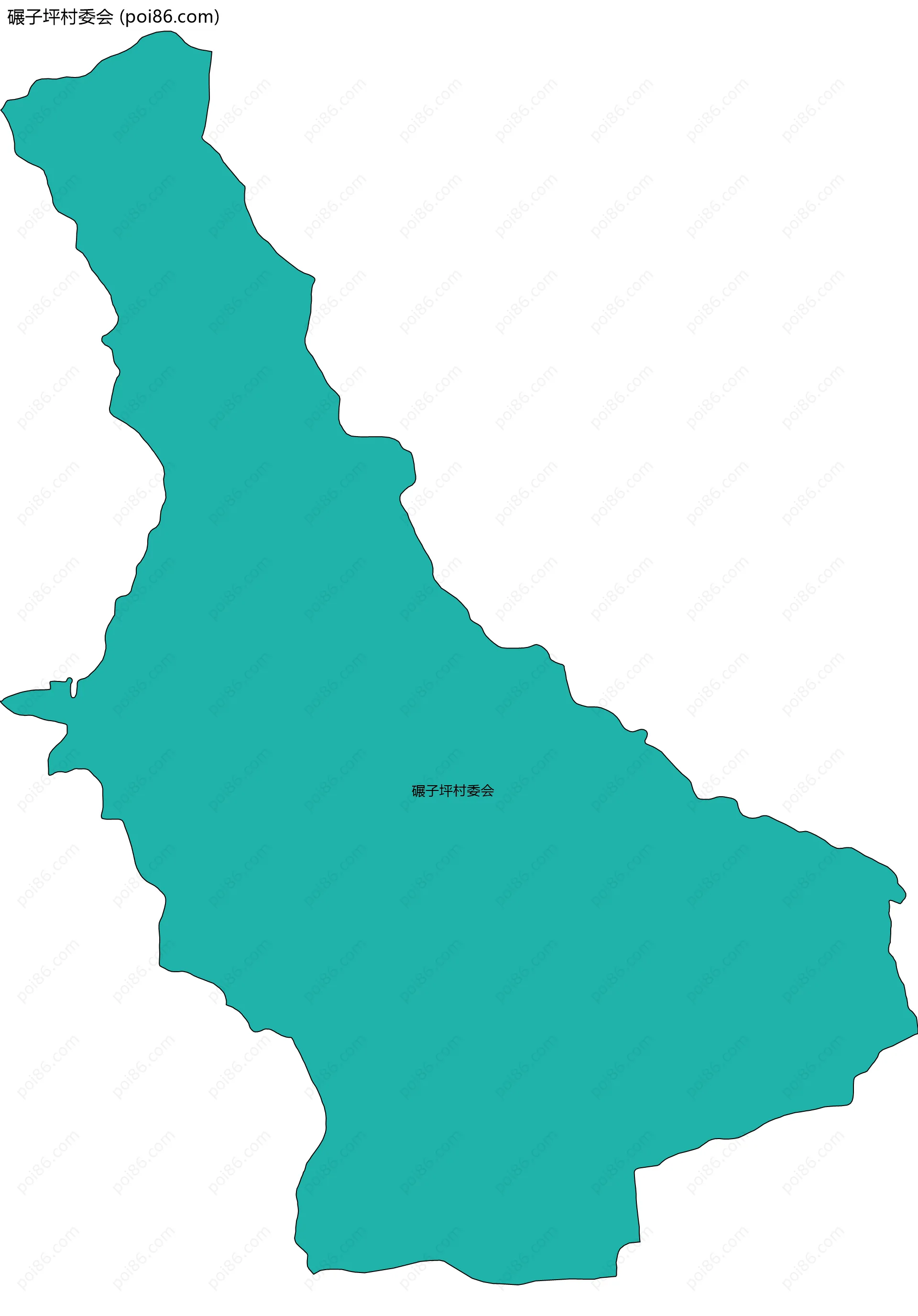 碾子坪村委会边界地图