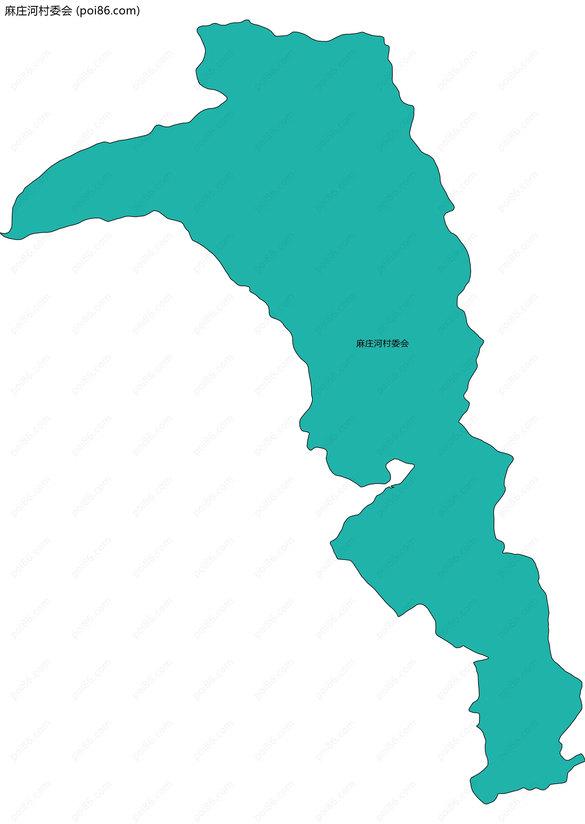 麻庄河村委会边界地图