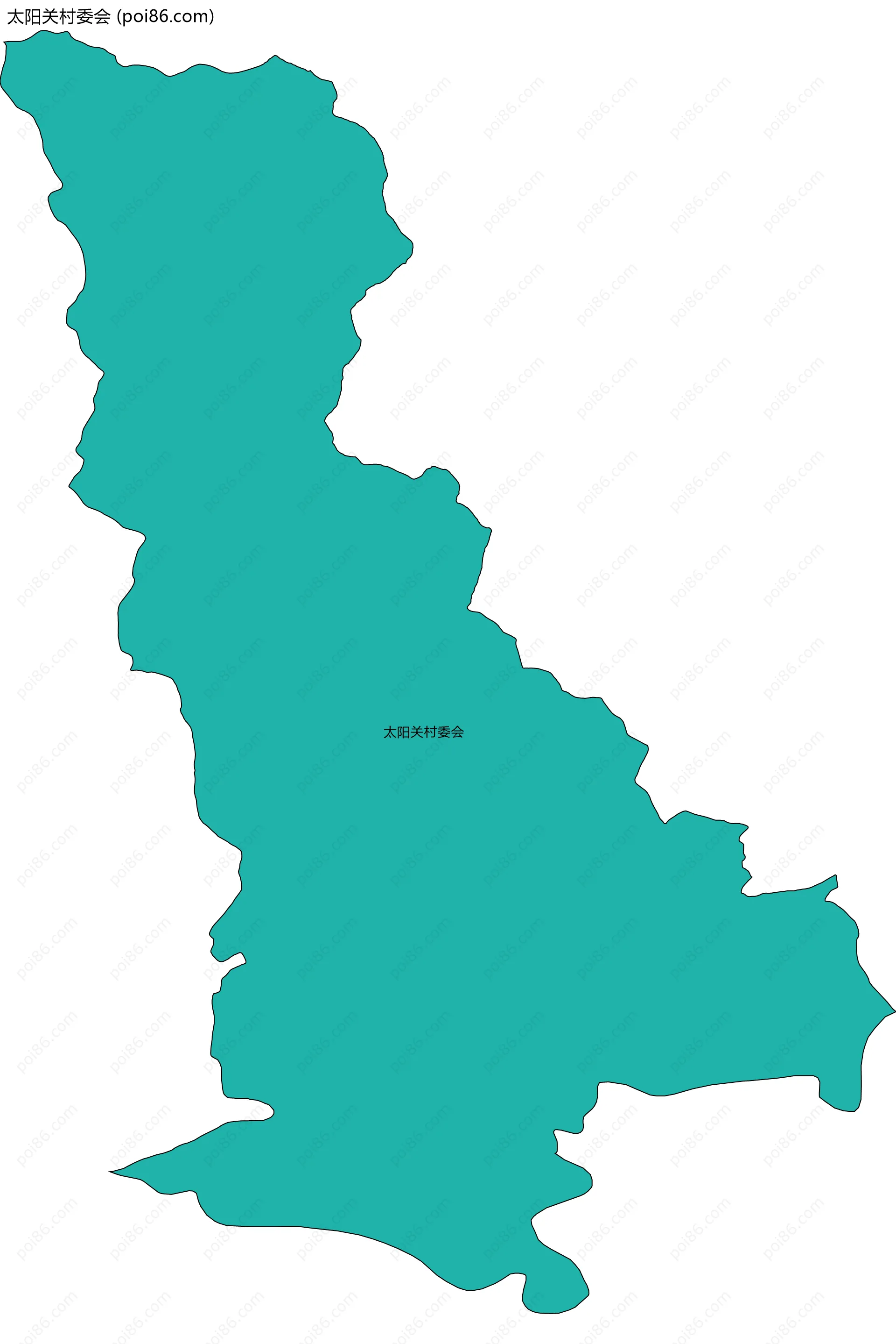 太阳关村委会边界地图