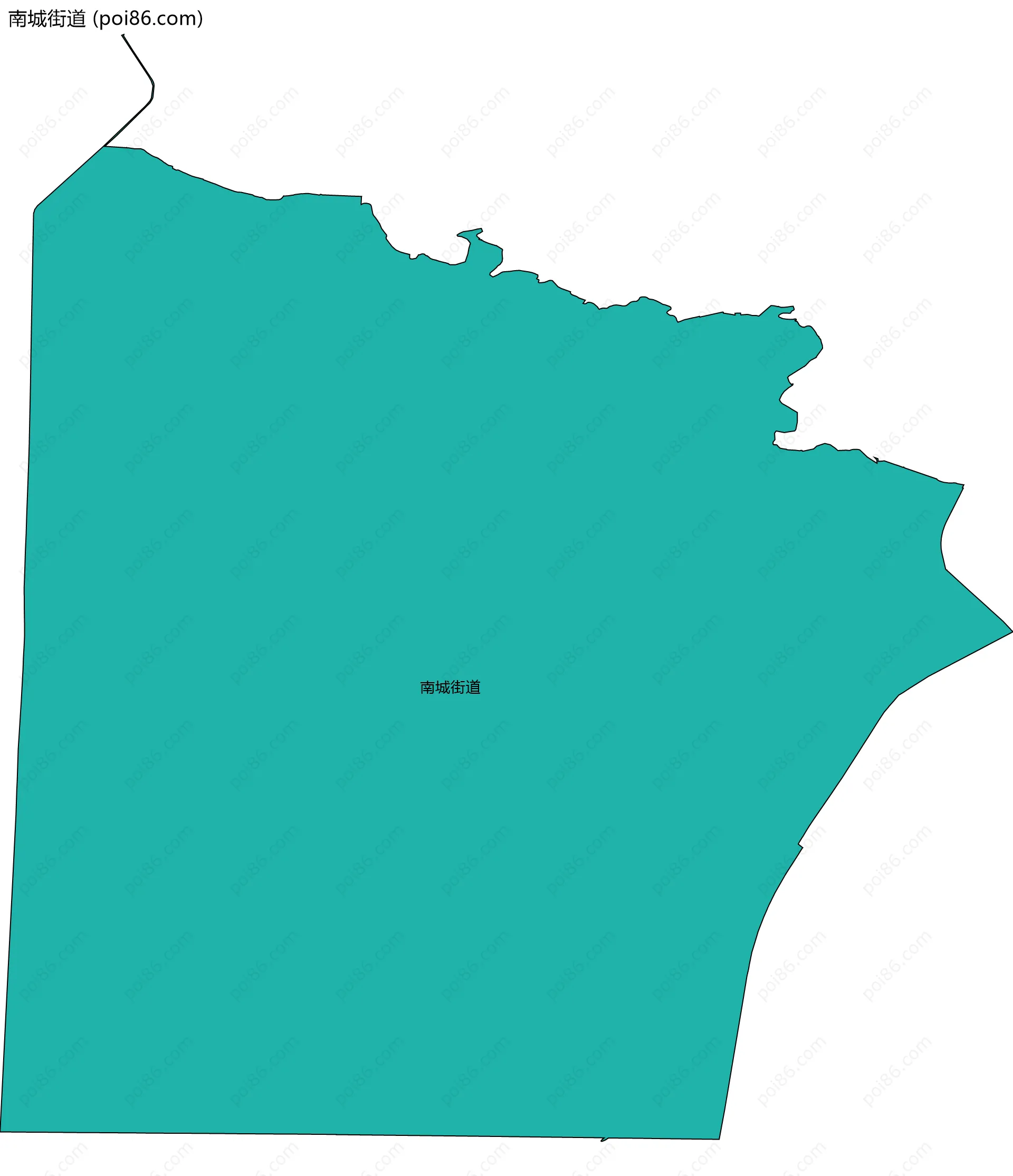 南城街道边界地图