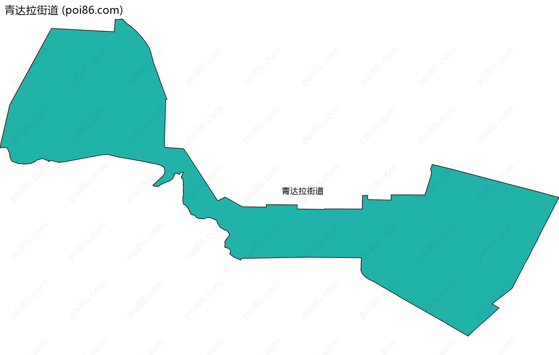 青达拉街道边界地图