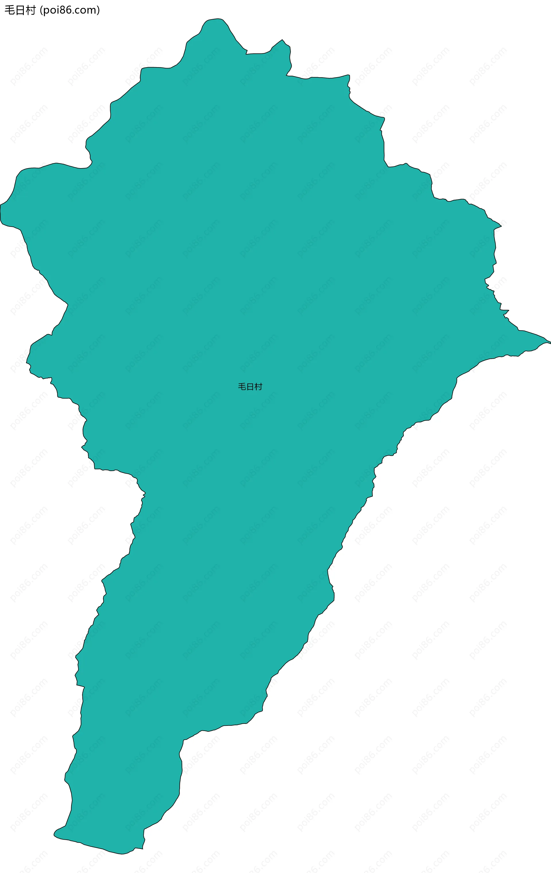 毛日村边界地图