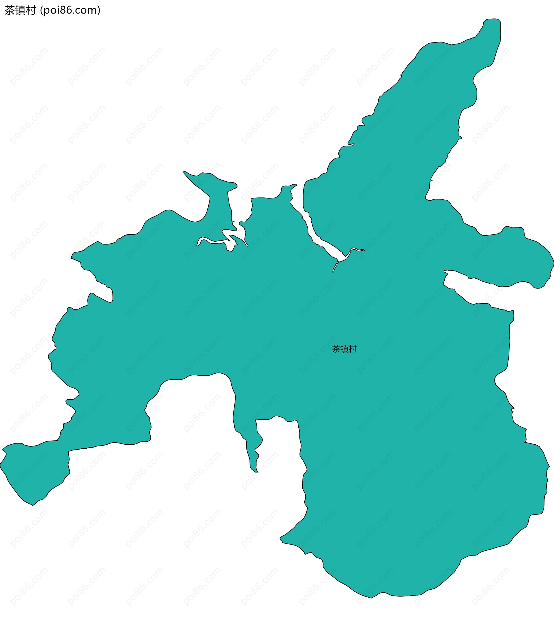 茶镇村边界地图