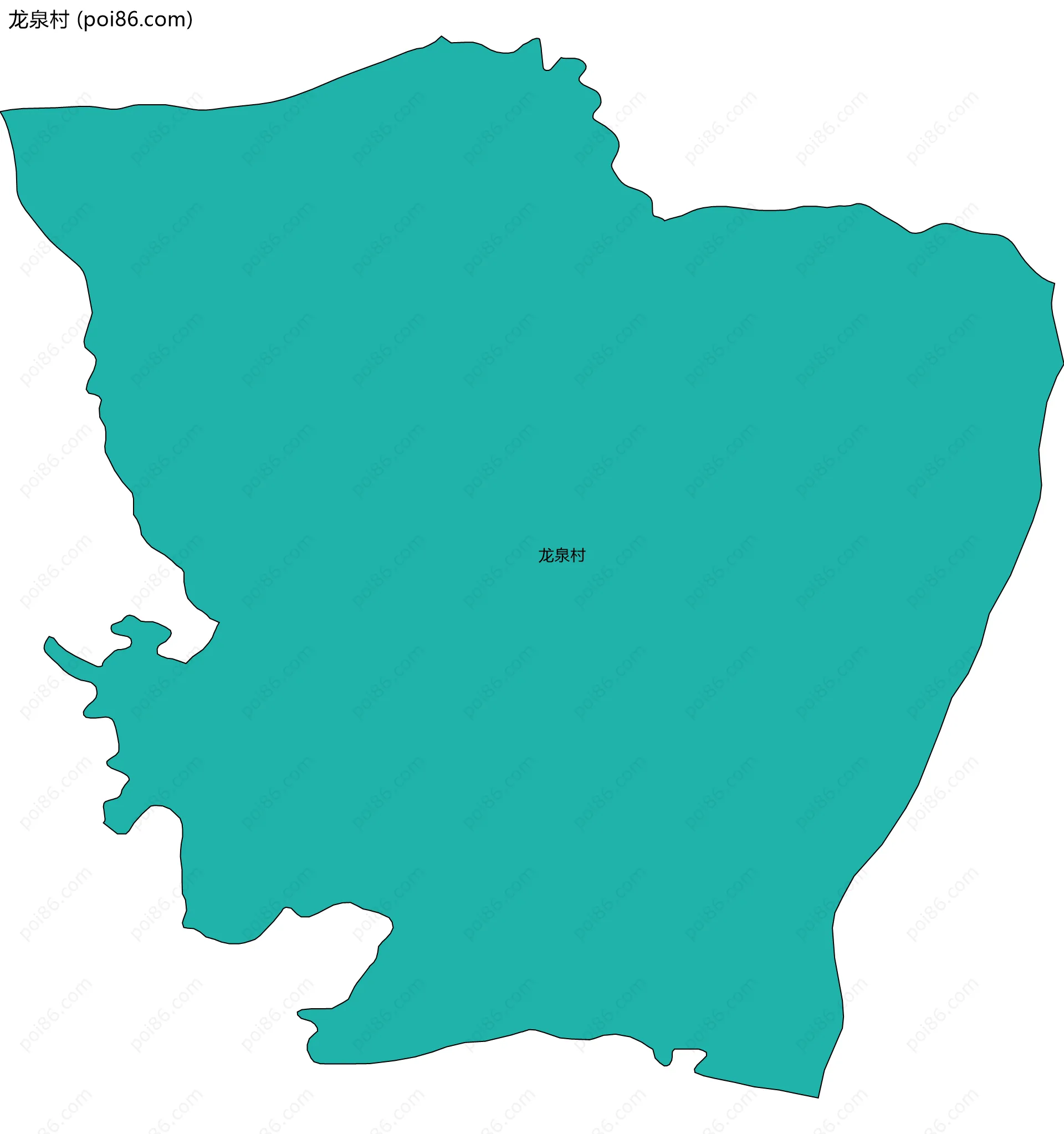 龙泉村边界地图