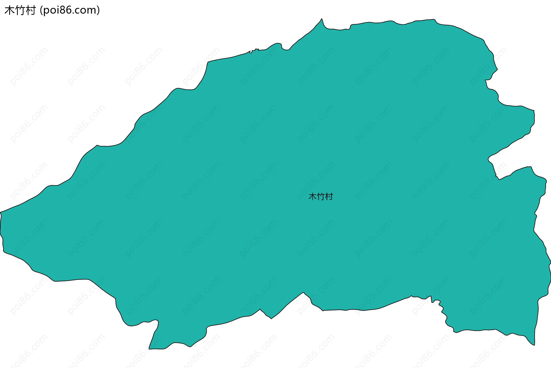 木竹村边界地图