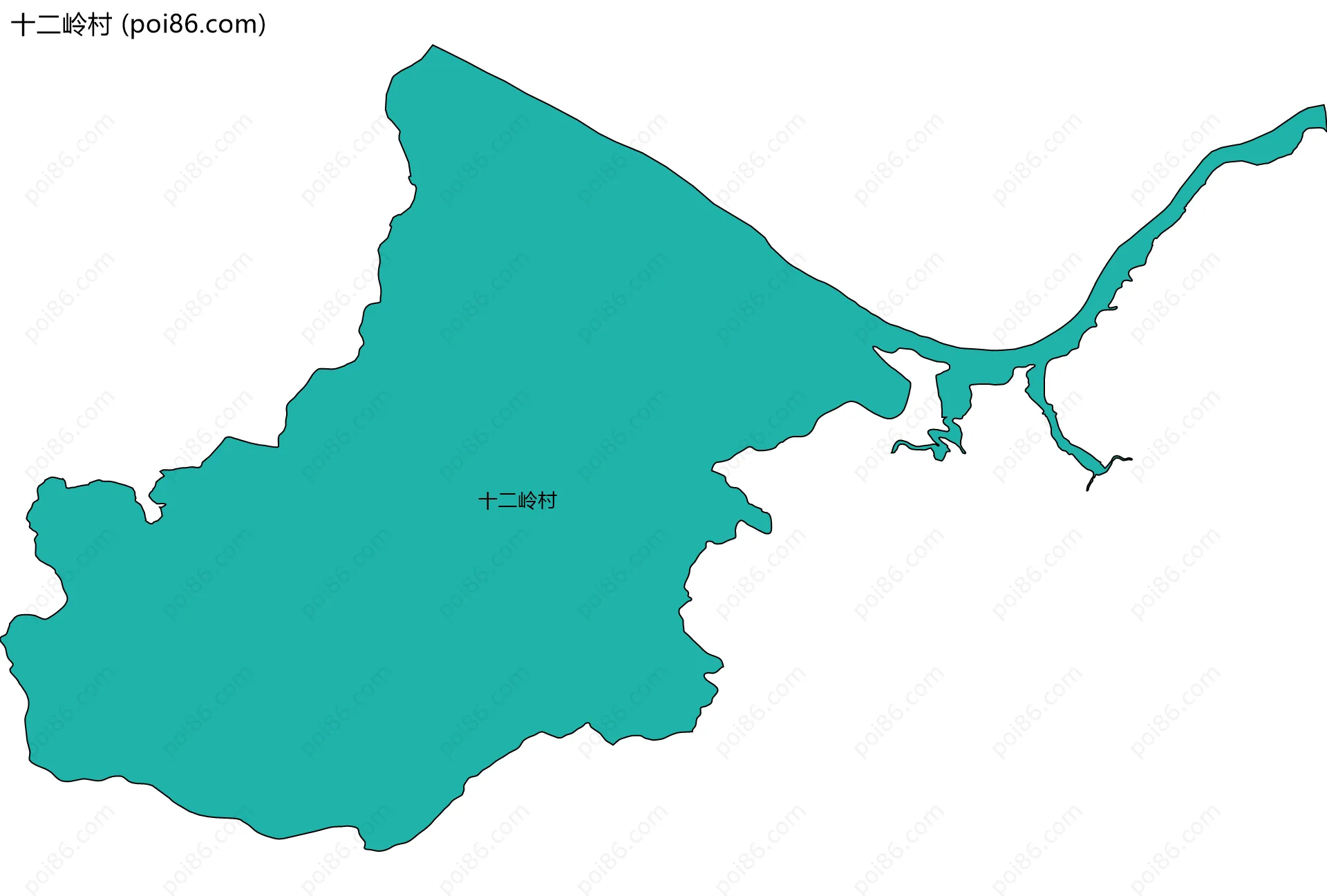 十二岭村边界地图