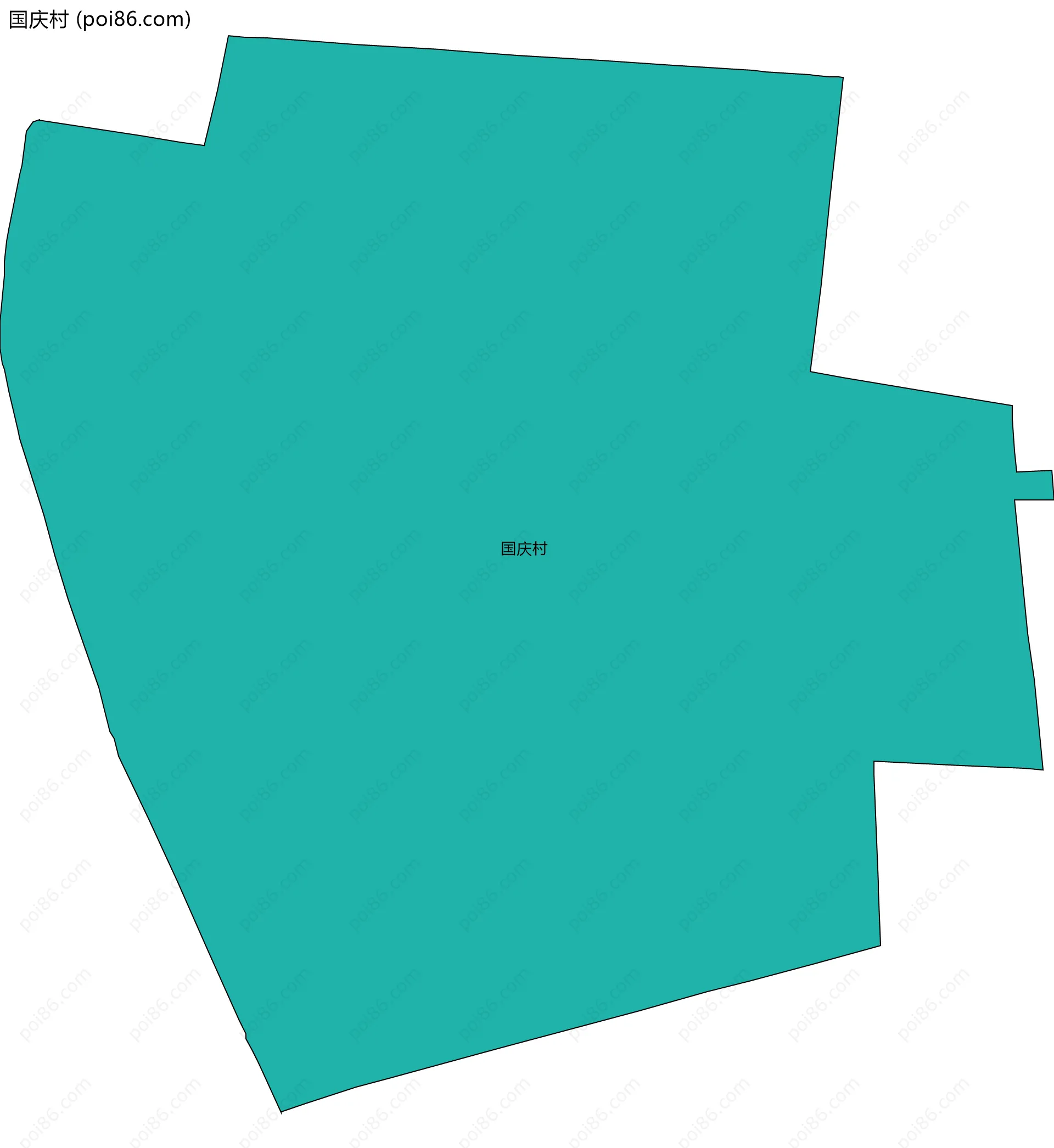 国庆村边界地图