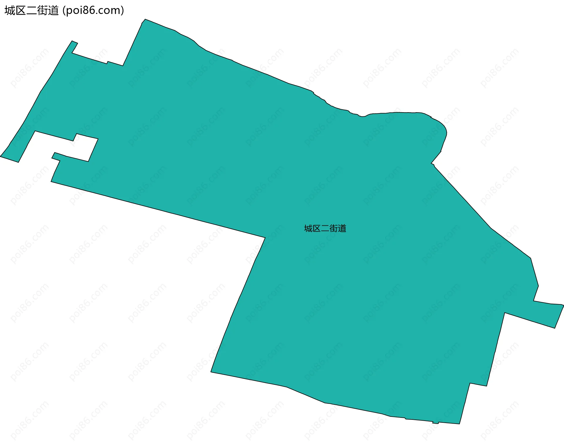 城区二街道边界地图